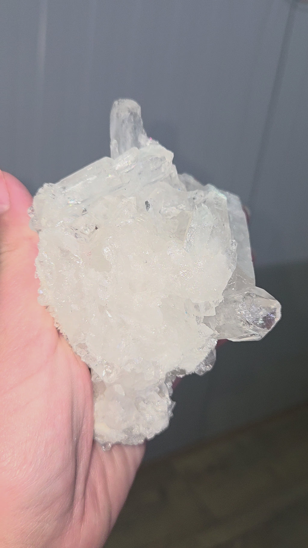 Unieke bergkristal cluster