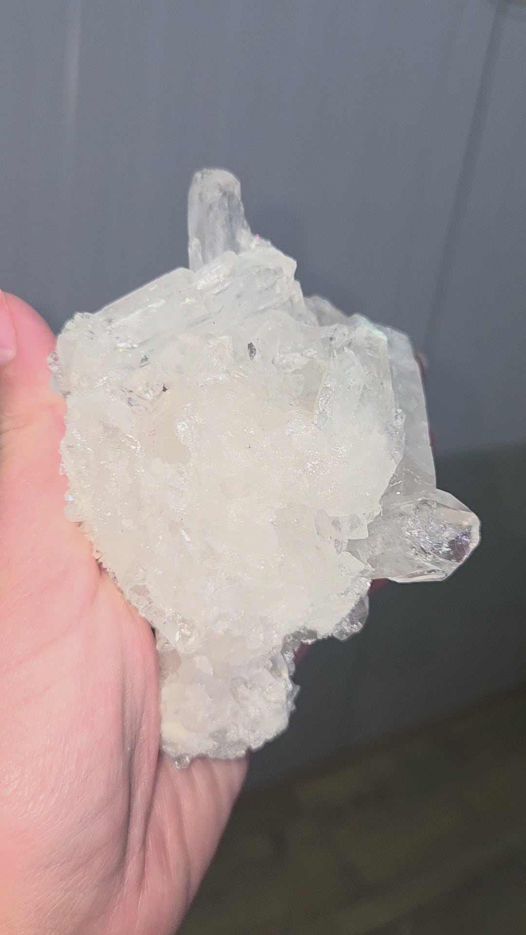 Unieke bergkristal cluster