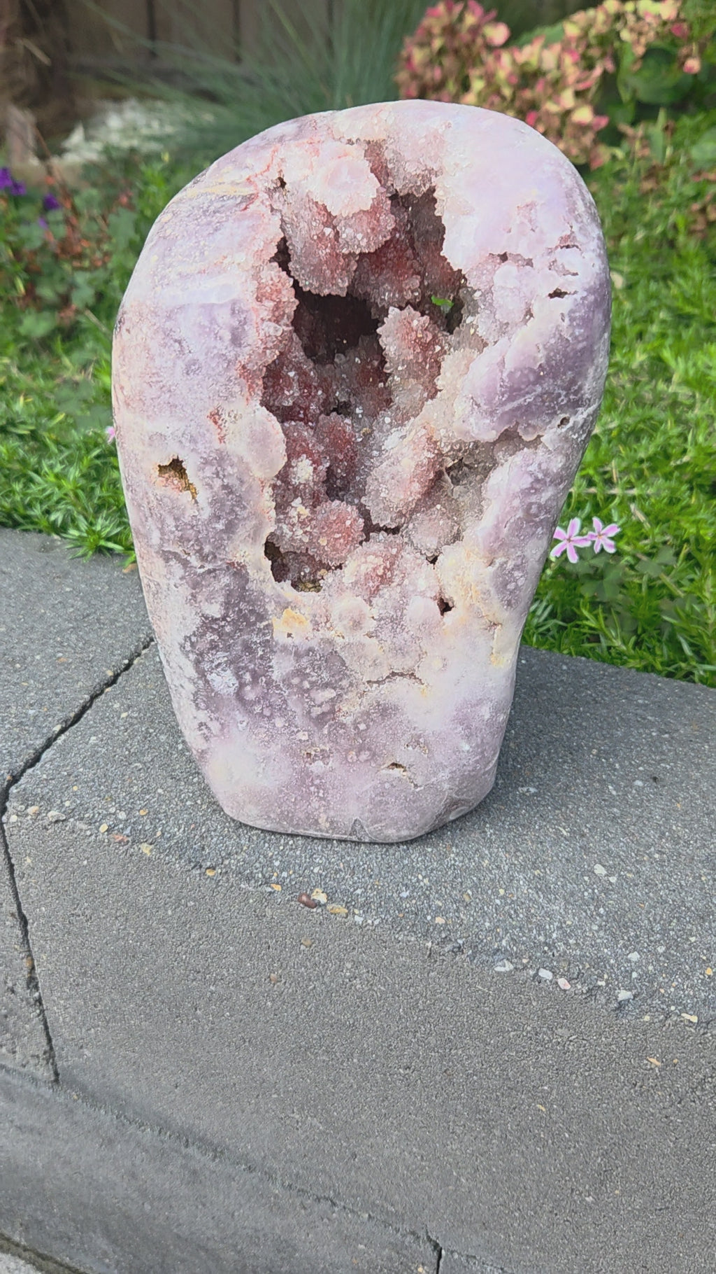 Unieke roze amethist