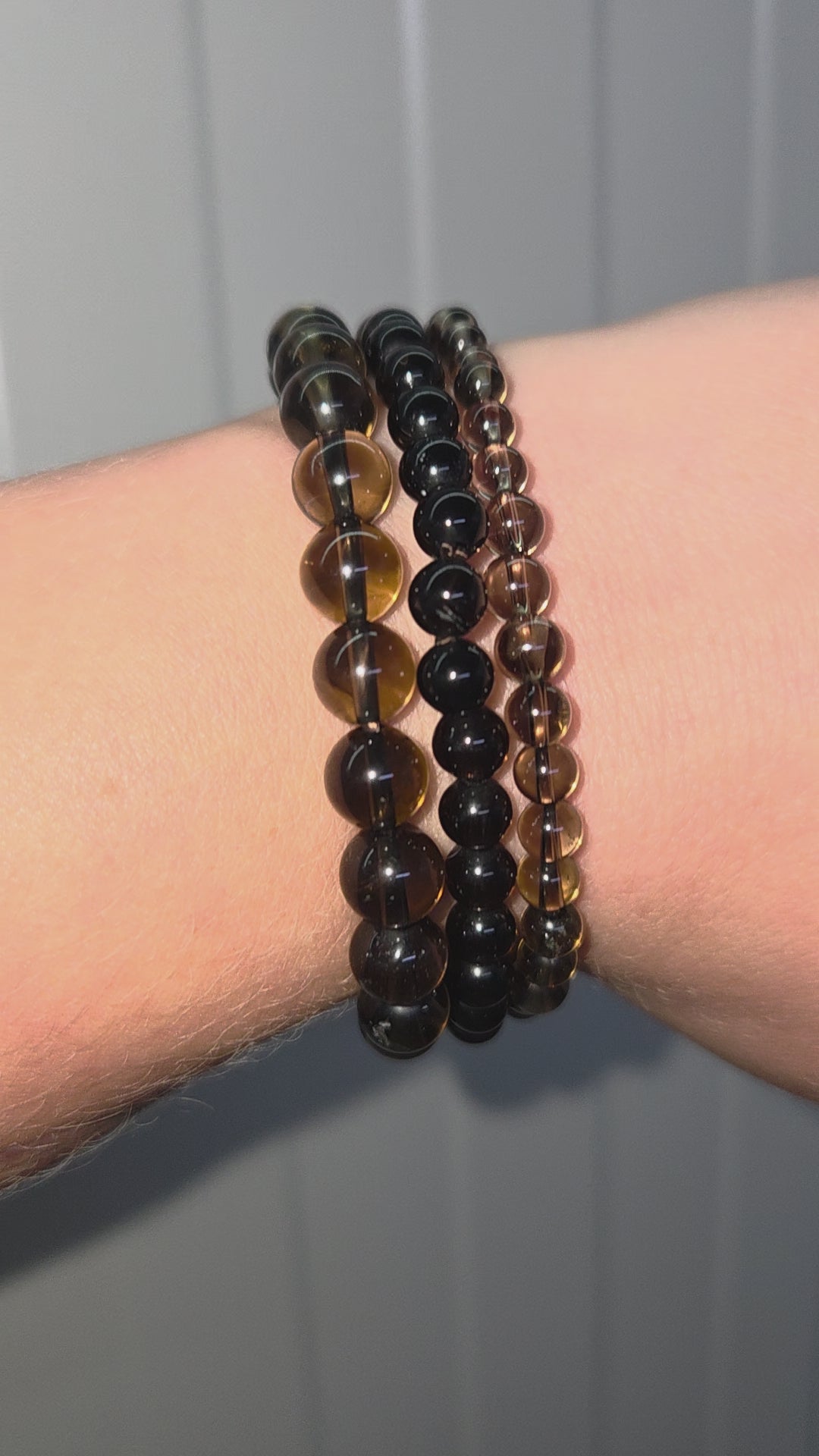 Armband van natuurlijke rookkwarts 'A' 6 mm