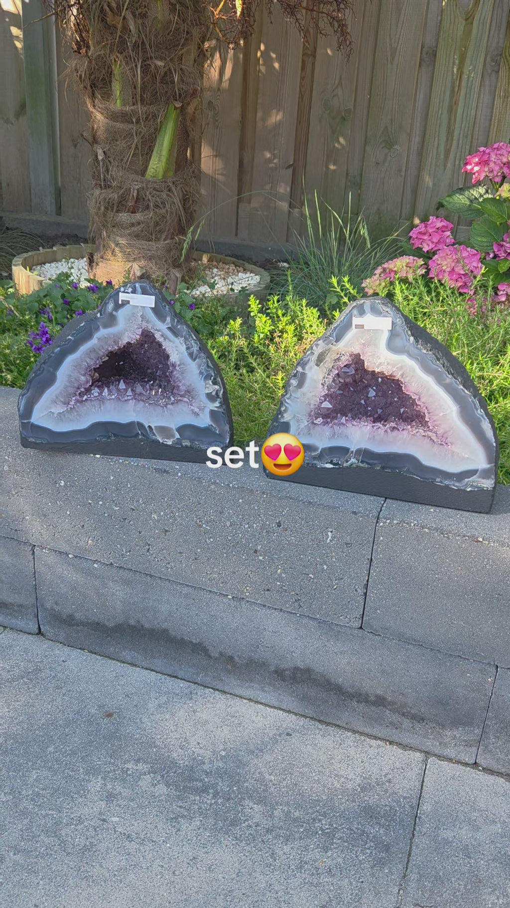 Amethist geode set