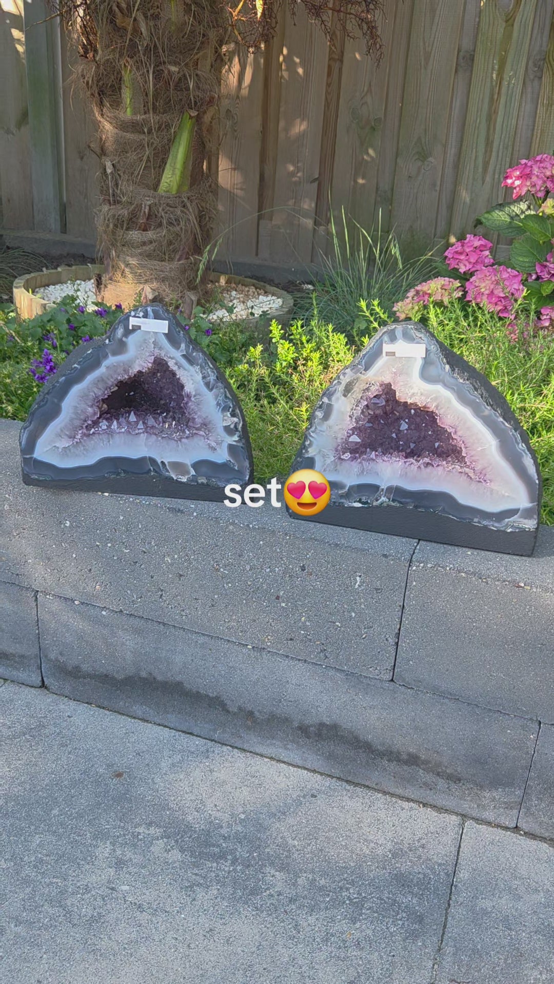 Amethist geode set