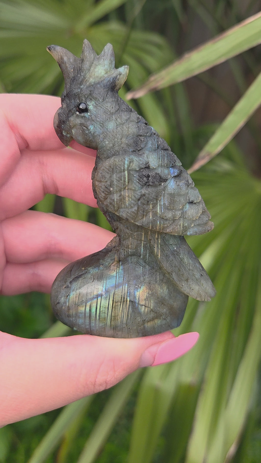 Unieke labradoriet carving