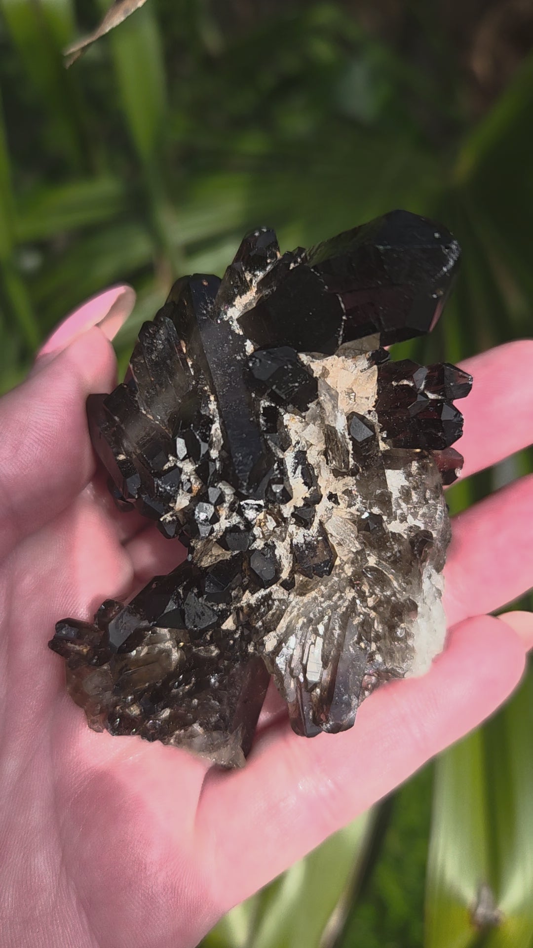 Unieke rookkwarts cluster