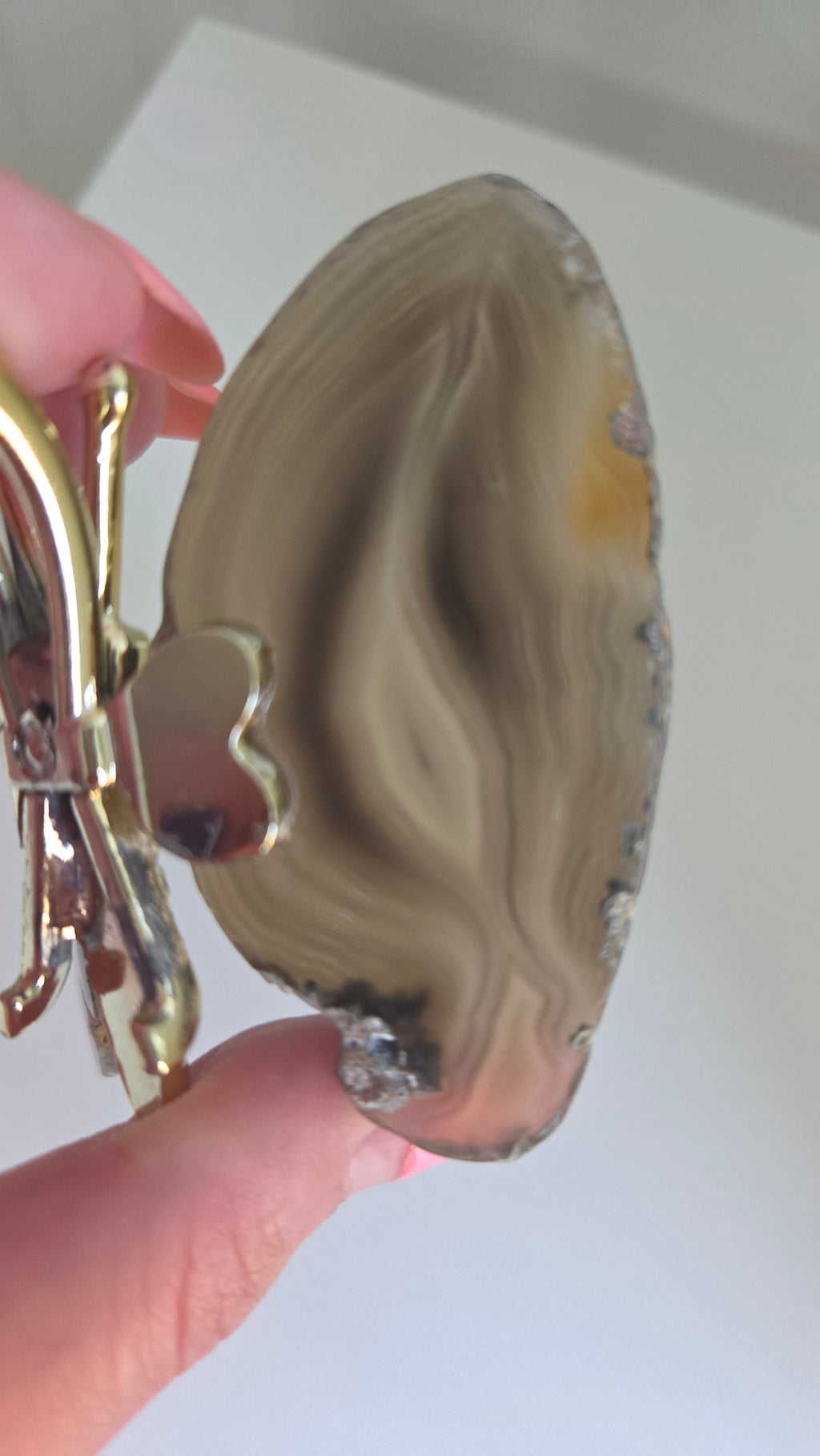 Agaat vlinder gouden lijf