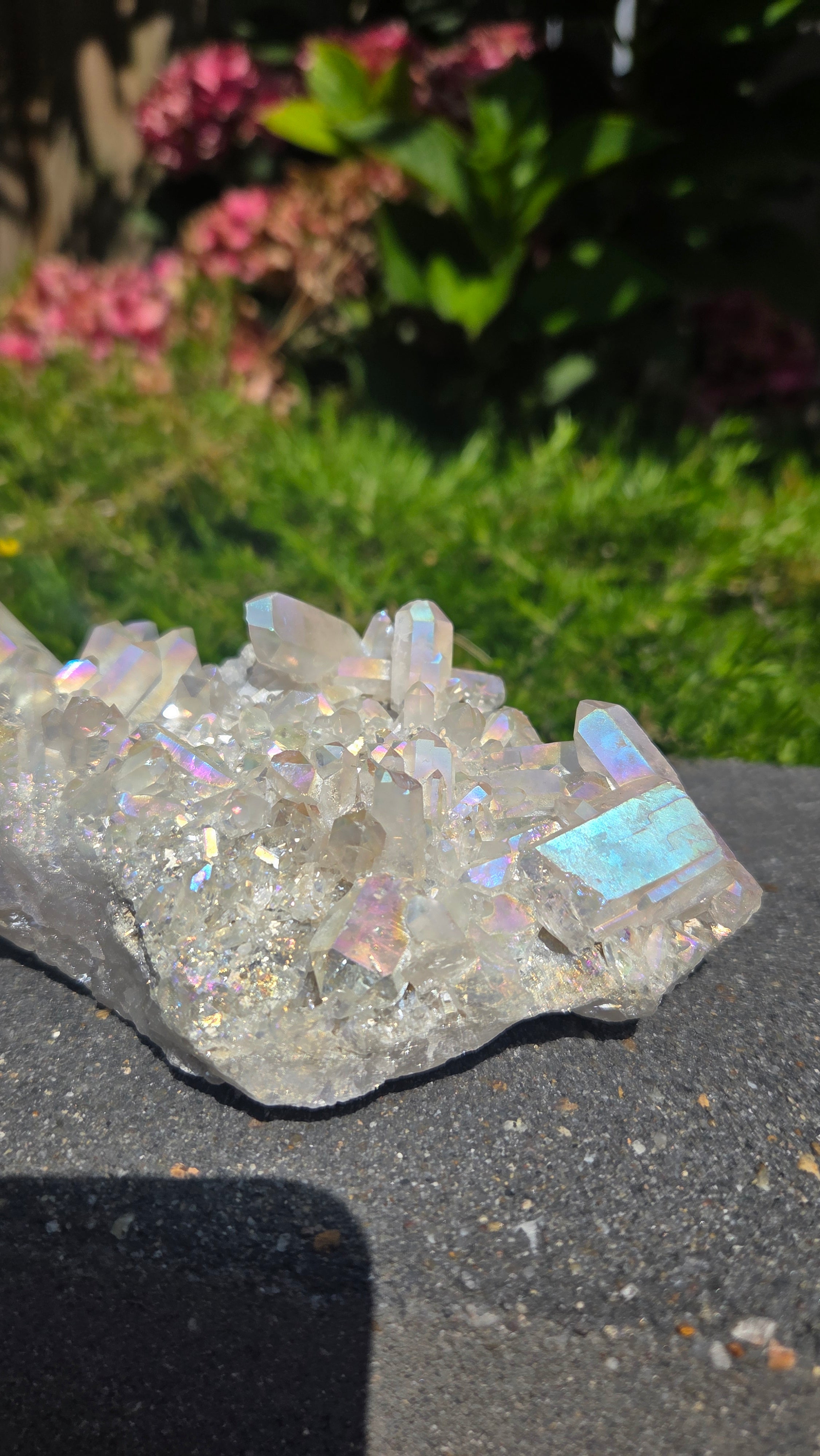 Bergkristal met aura