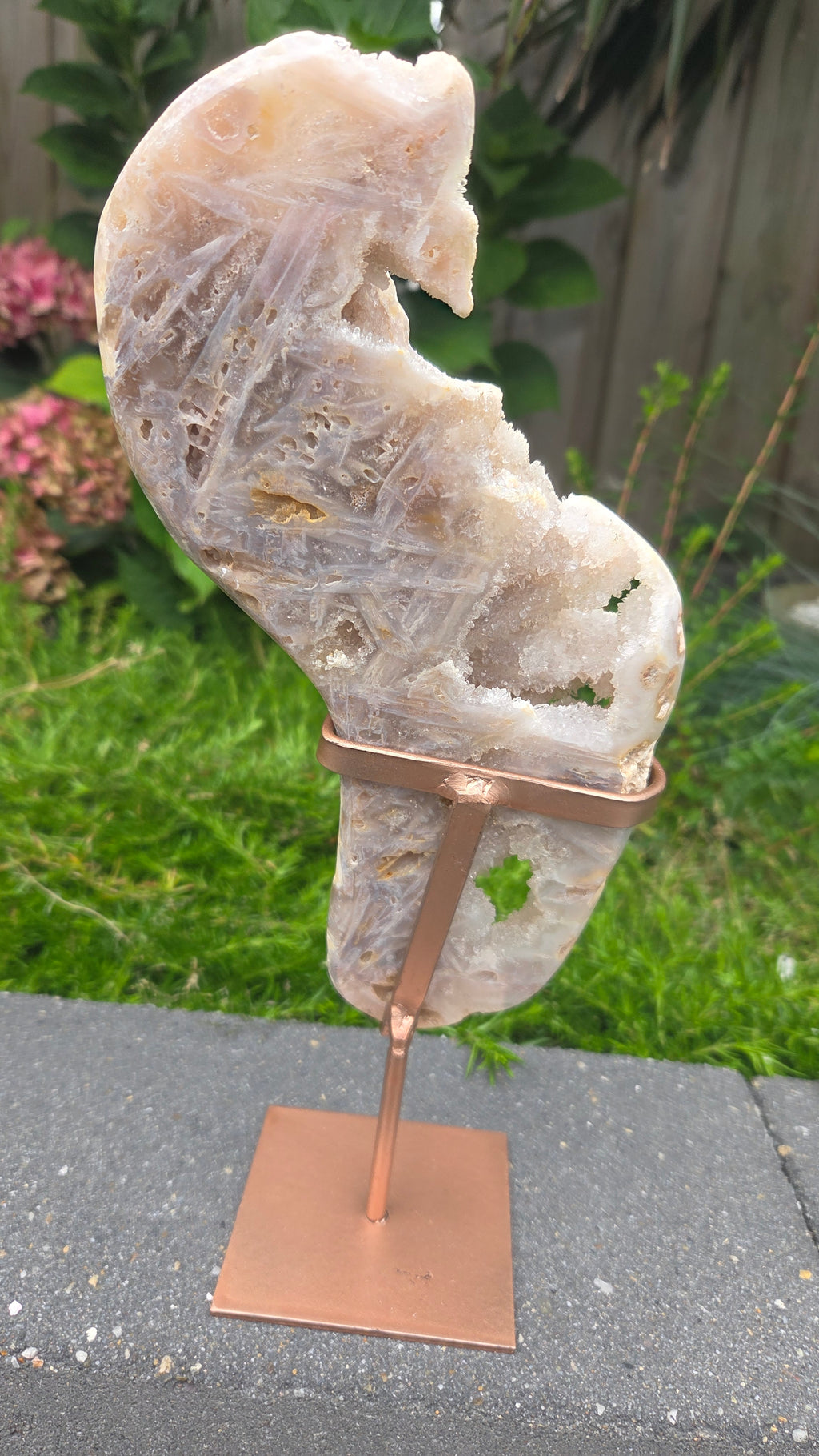 Unieke roze amethist slab