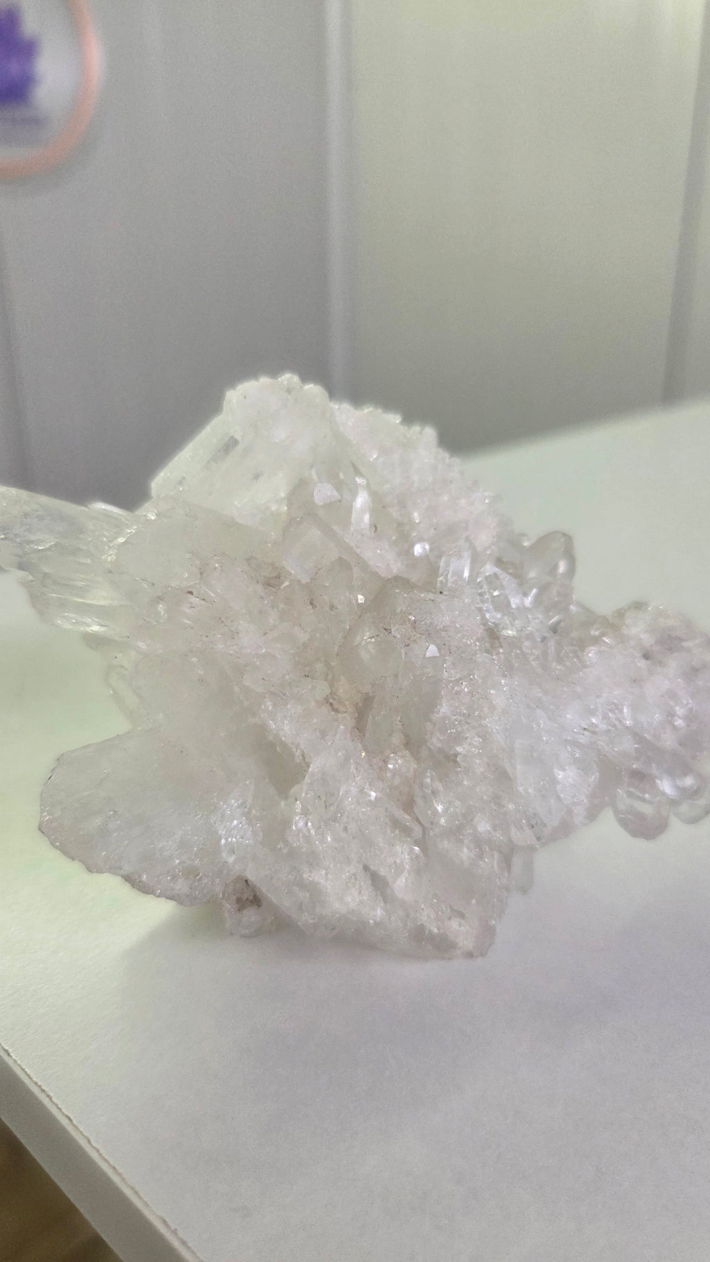 Unieke bergkristal cluster