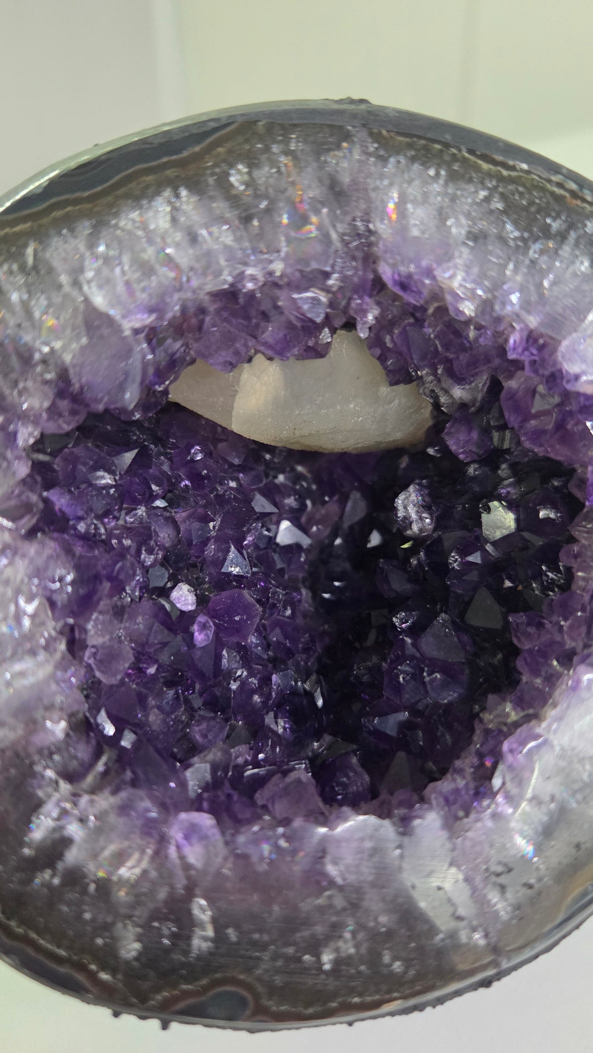 Uruguay Amethist met calciet uniek