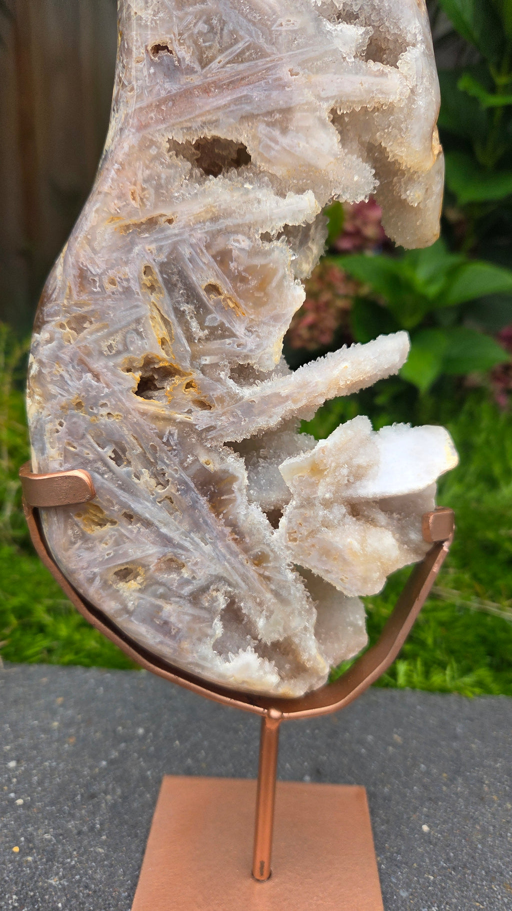 Unieke roze amethist slab