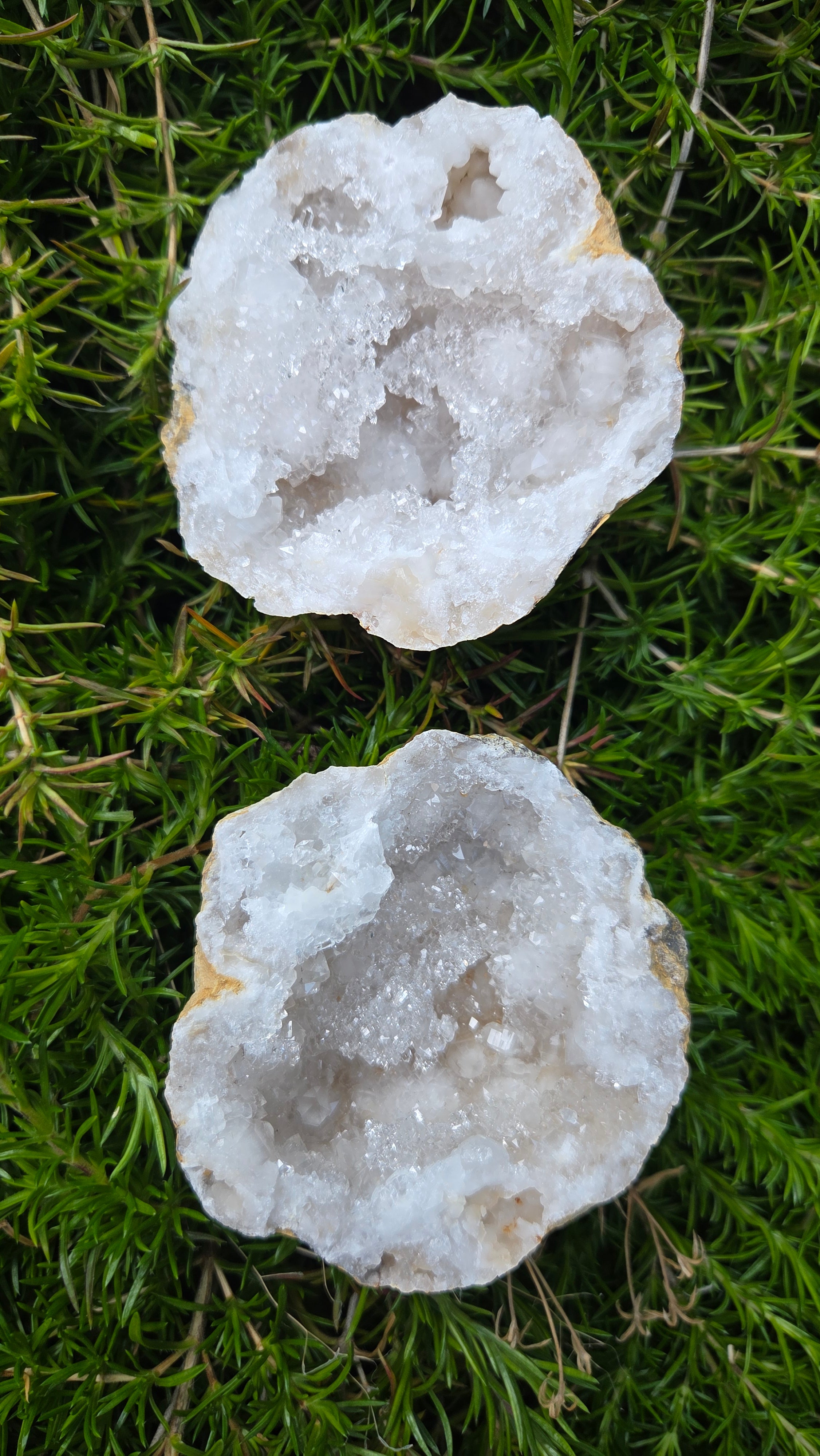 Bergkristal geode set
