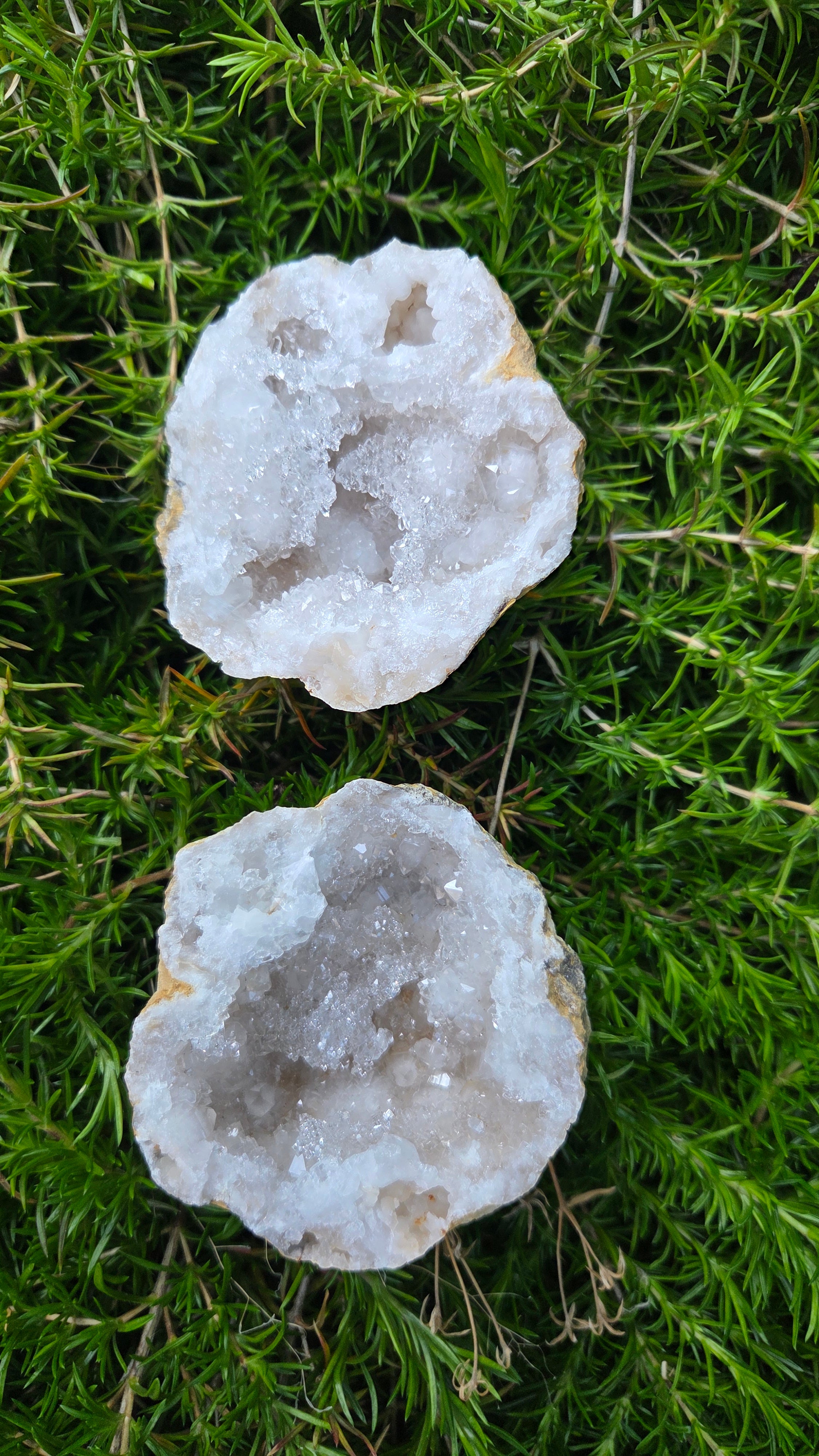 Bergkristal geode set