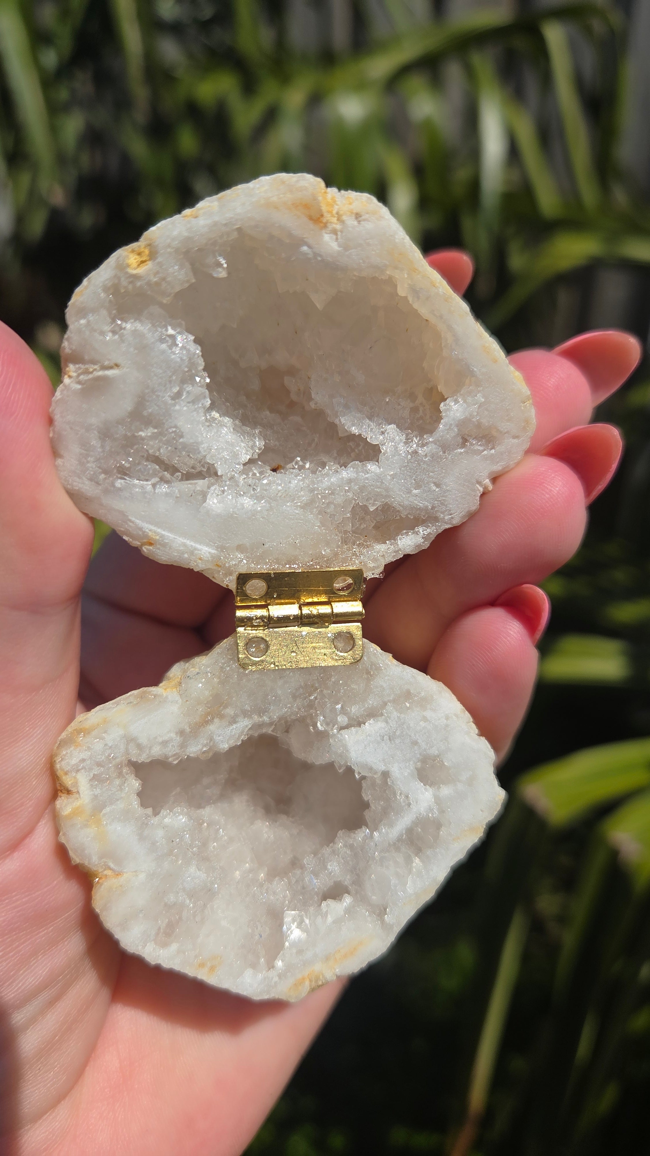 Bergkristal geode doosje