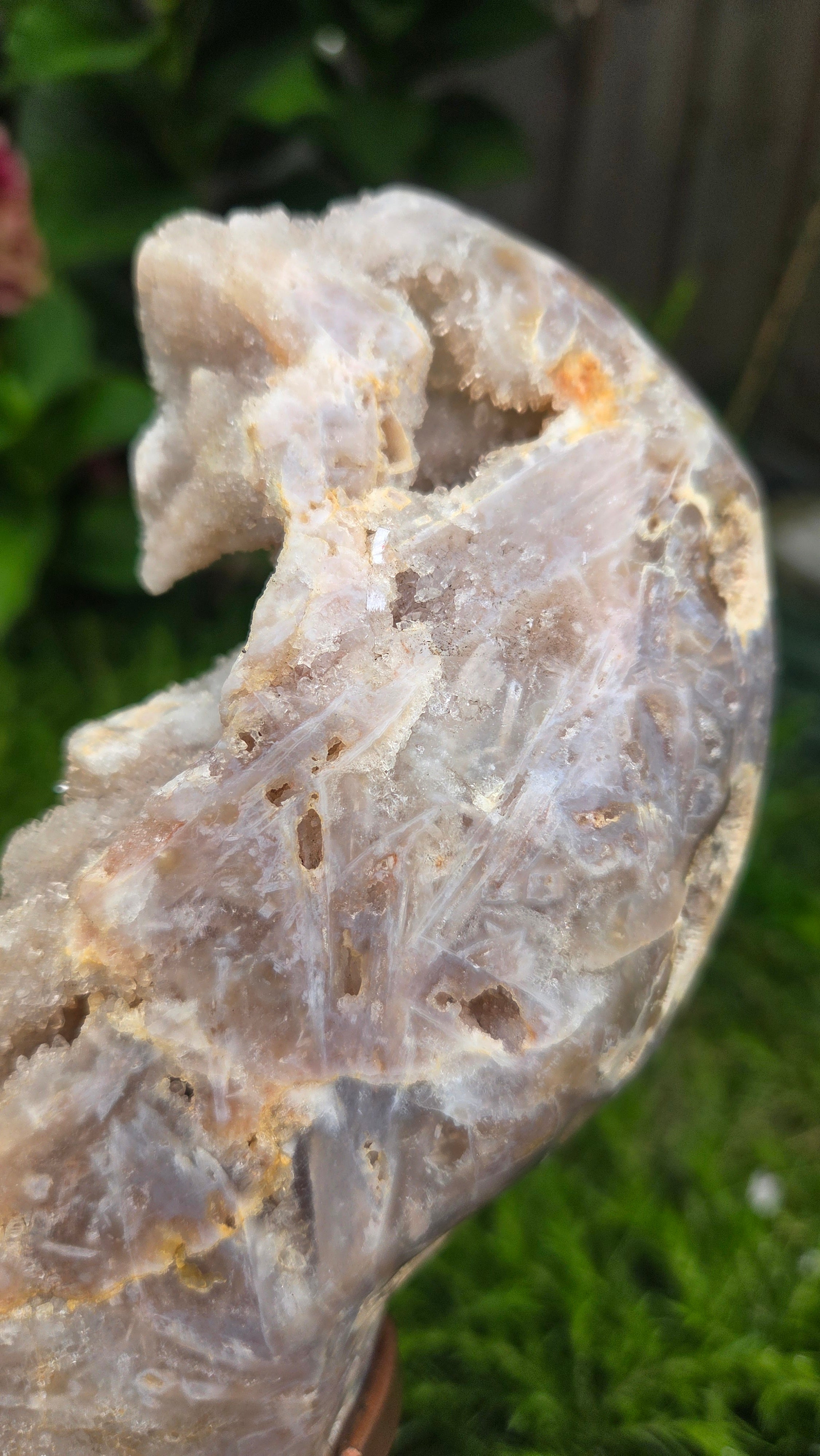 Unieke roze amethist slab