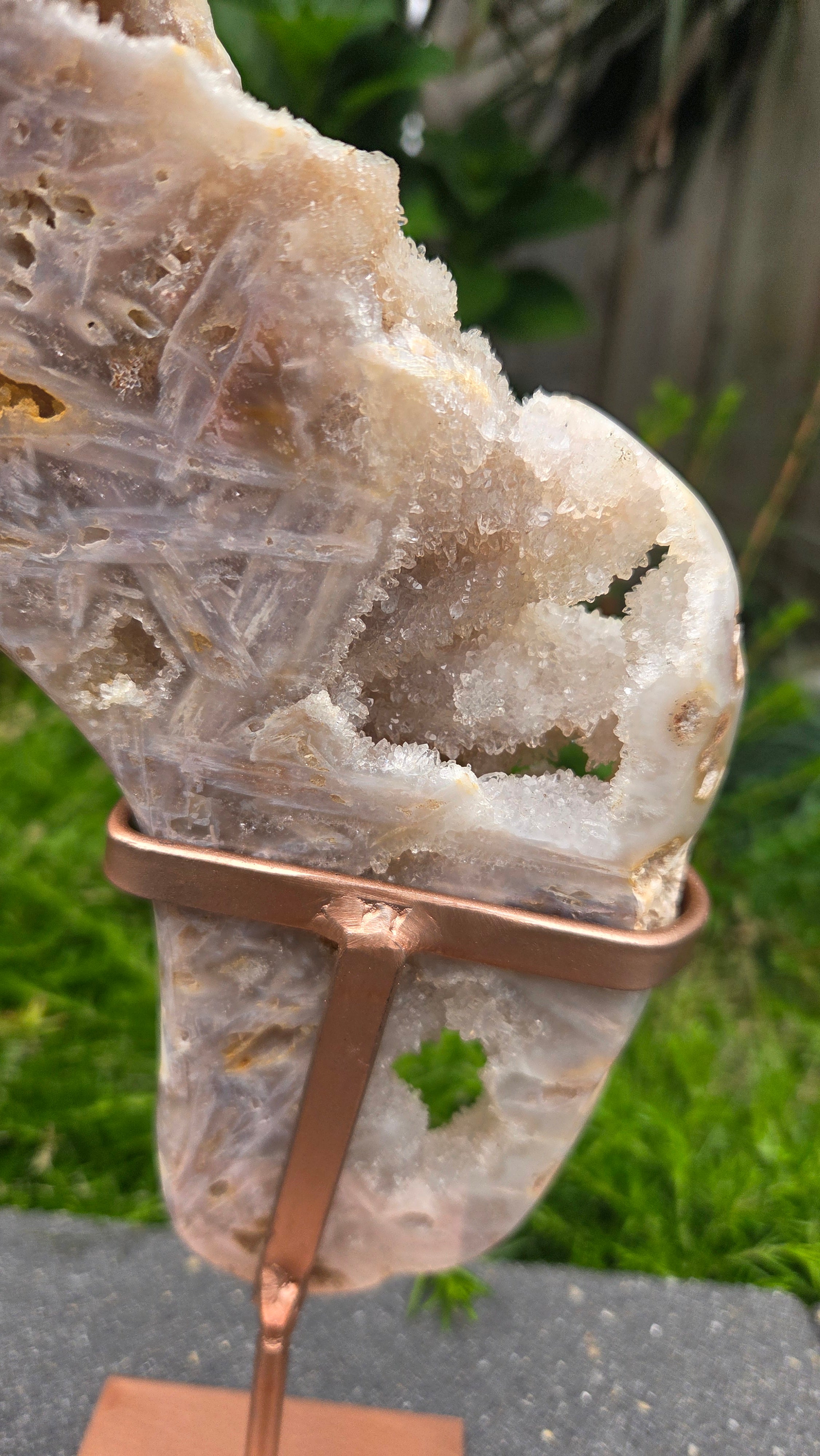 Unieke roze amethist slab