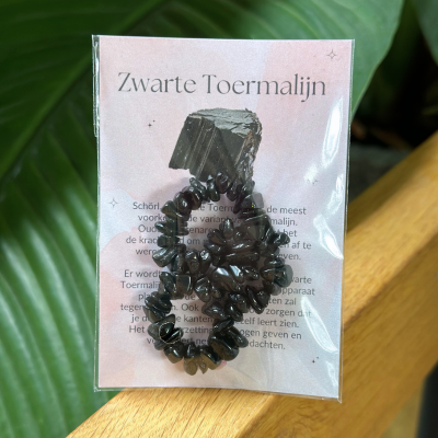 Zwarte toermalijn split armband