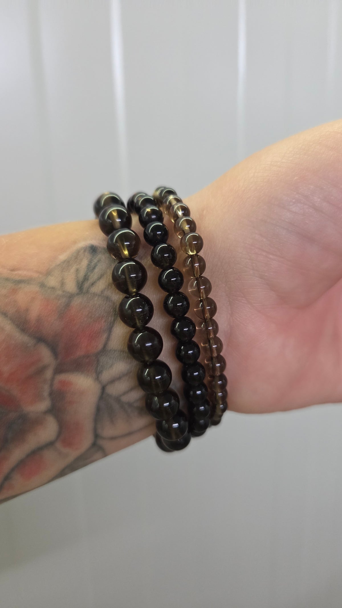 Armband van natuurlijke rookkwarts 'A' 6 mm