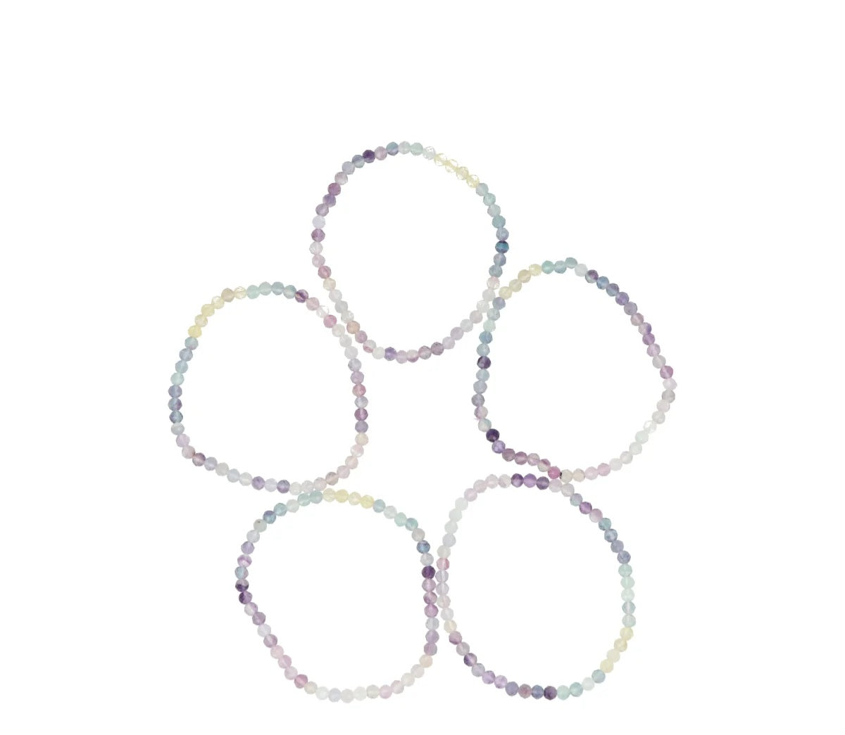 Fluoriet Facetarmband  4 mm