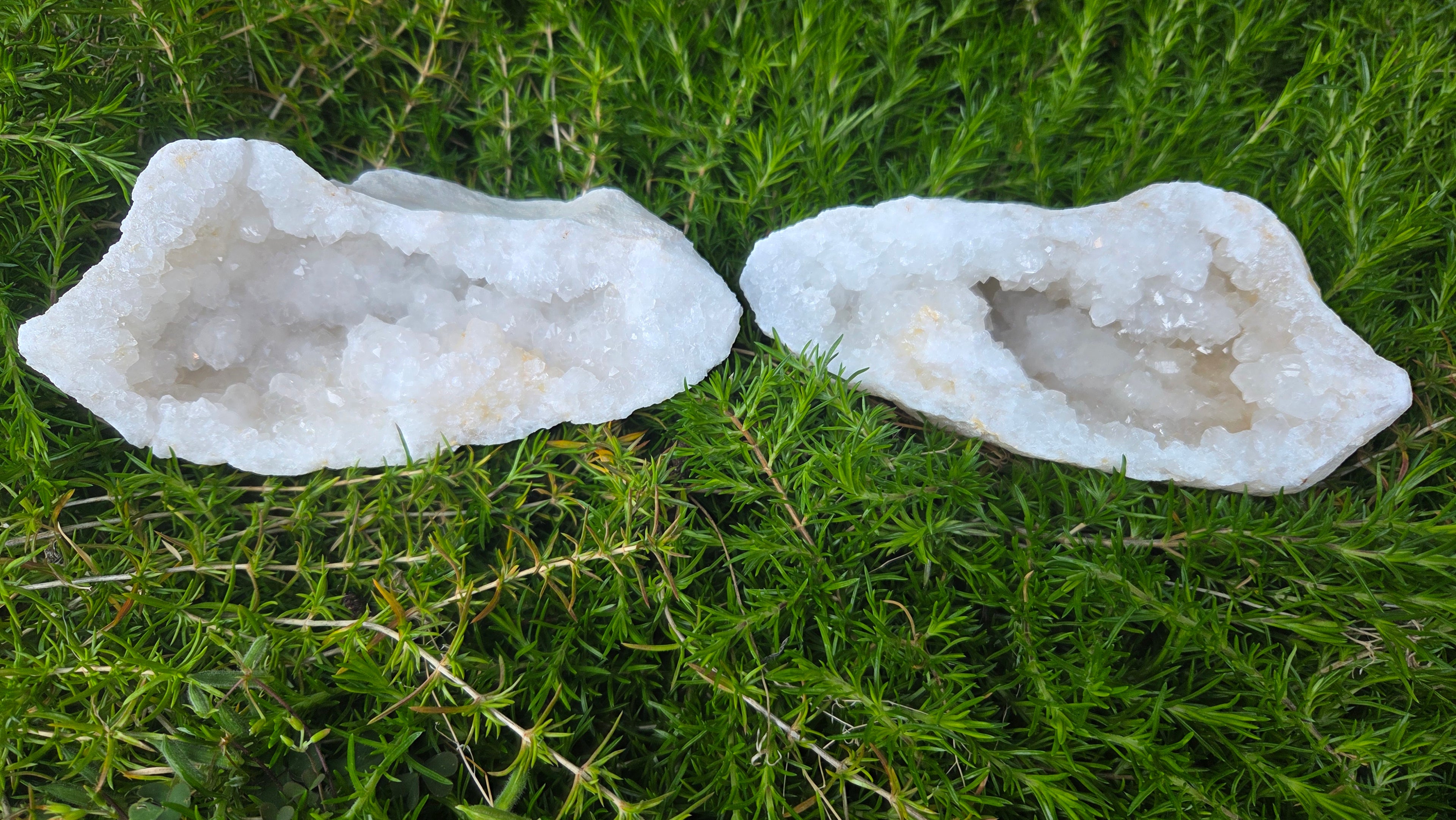 Bergkristal geode set