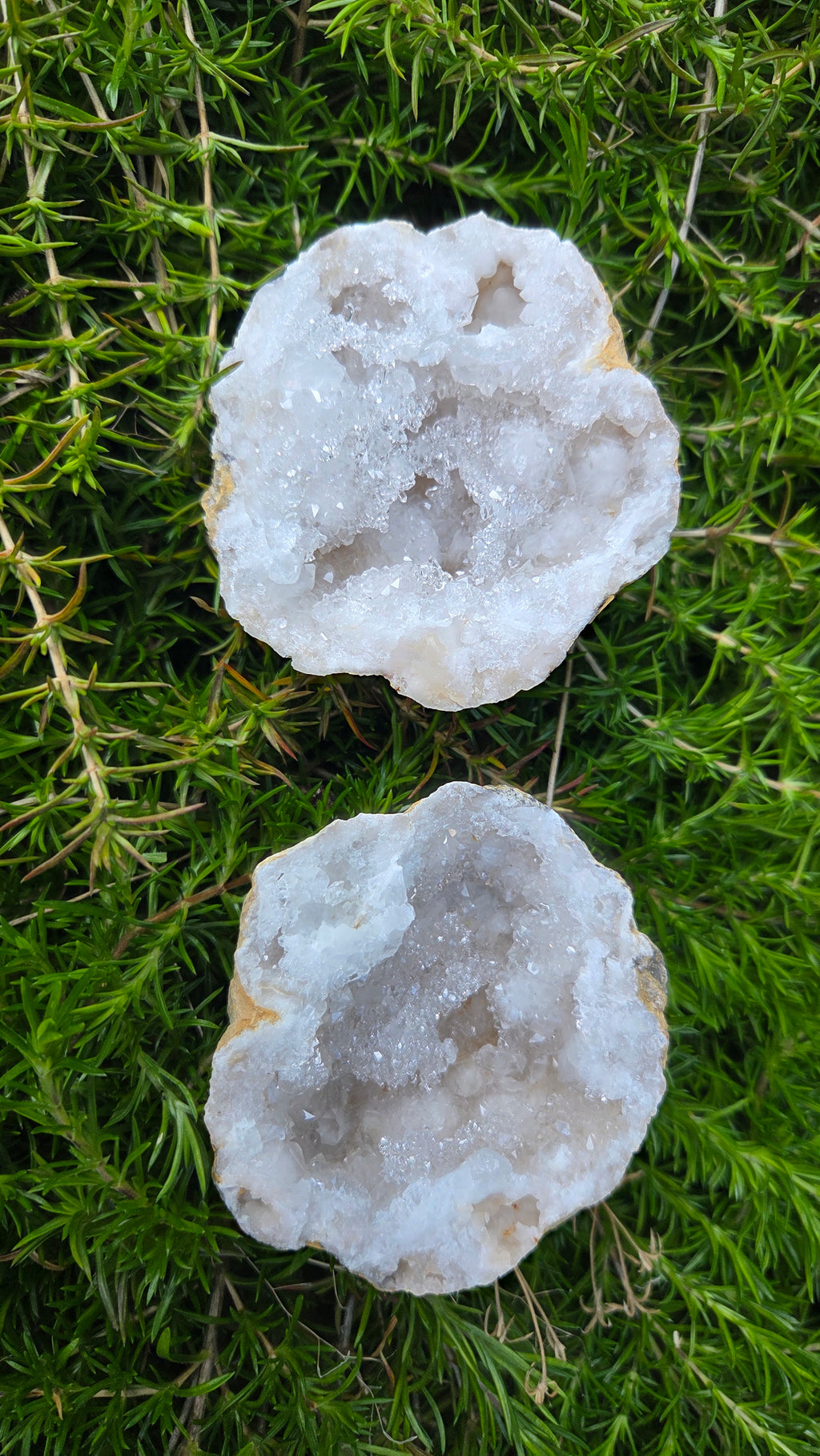 Bergkristal geode set