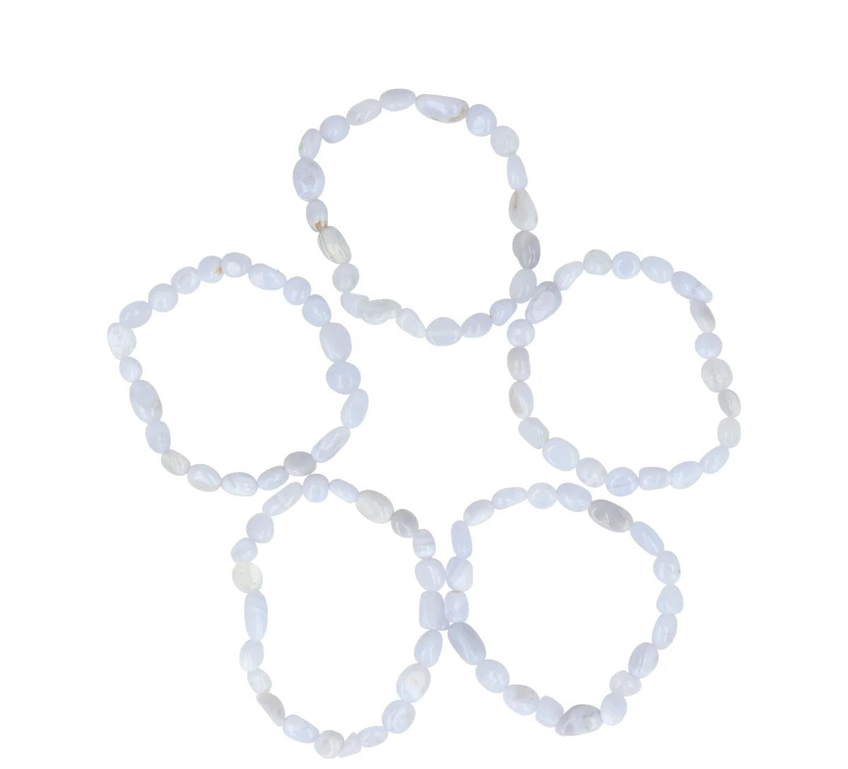 Blue lace agaat trommelsteen armband 8-10mm