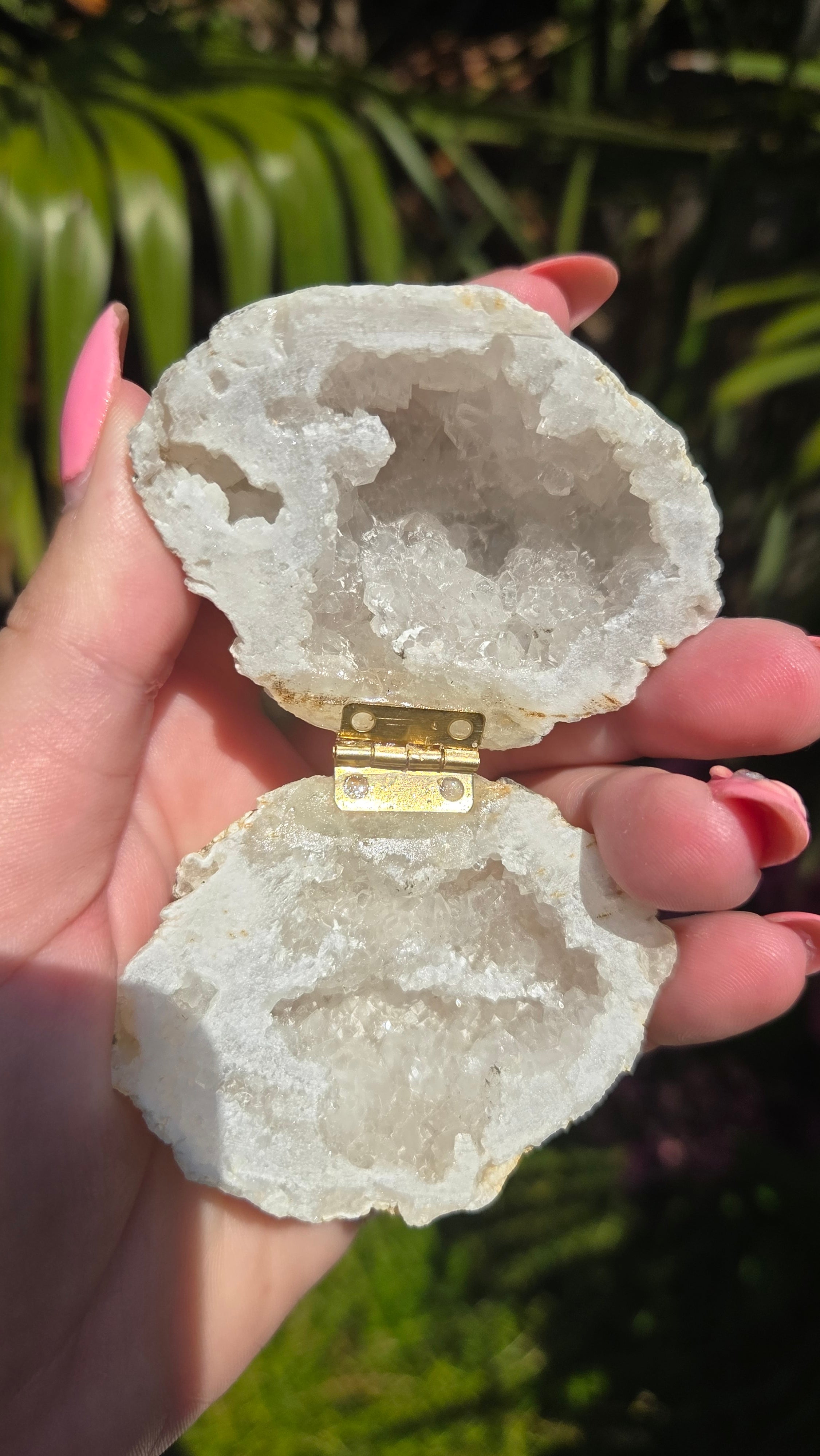 Bergkristal geode doosje