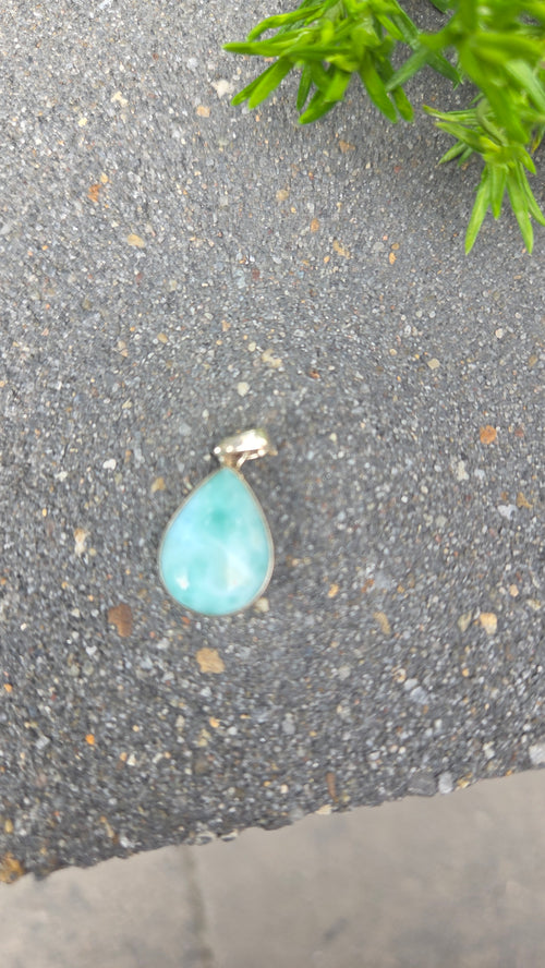925 zilveren hanger Larimar