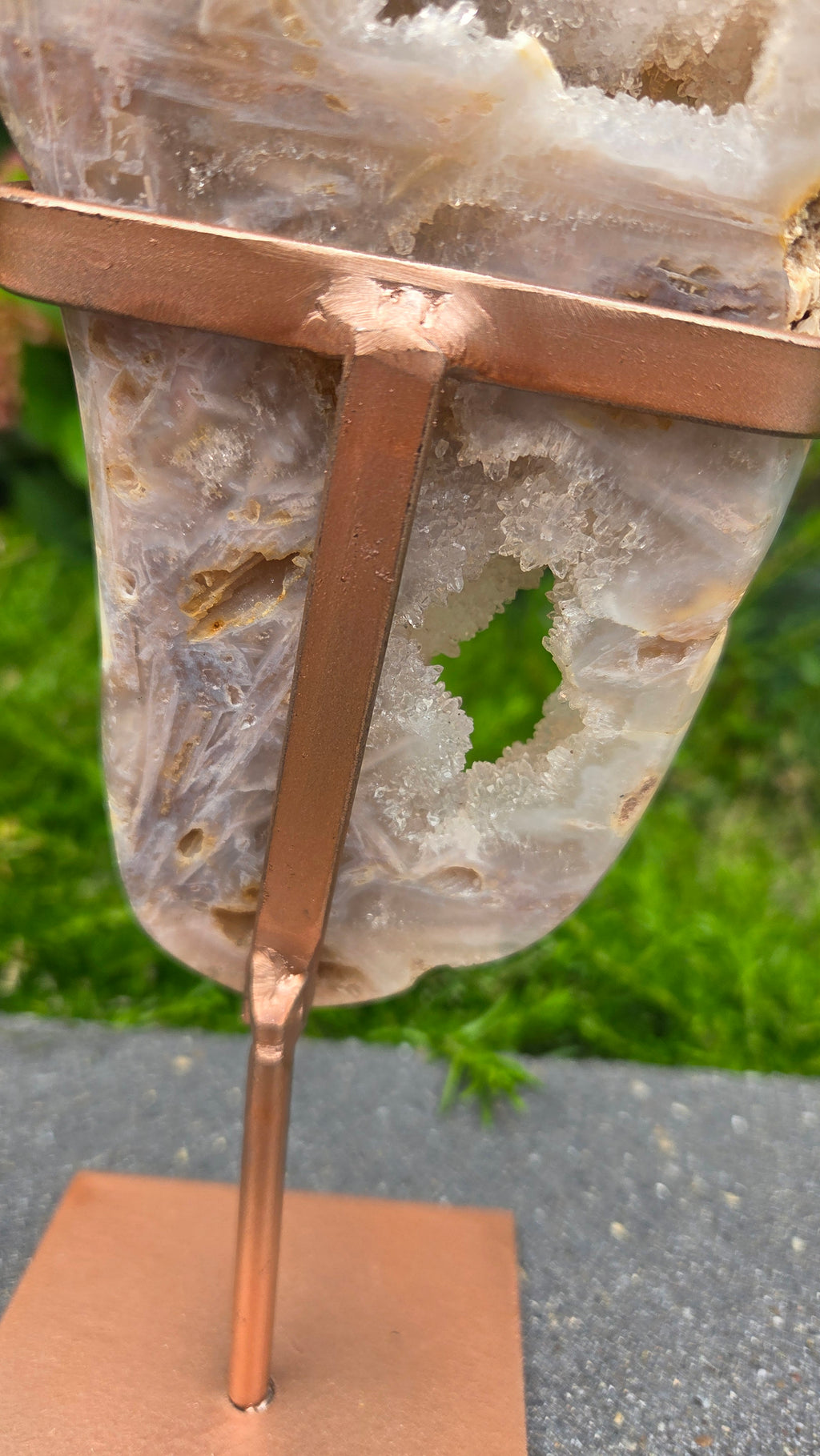 Unieke roze amethist slab