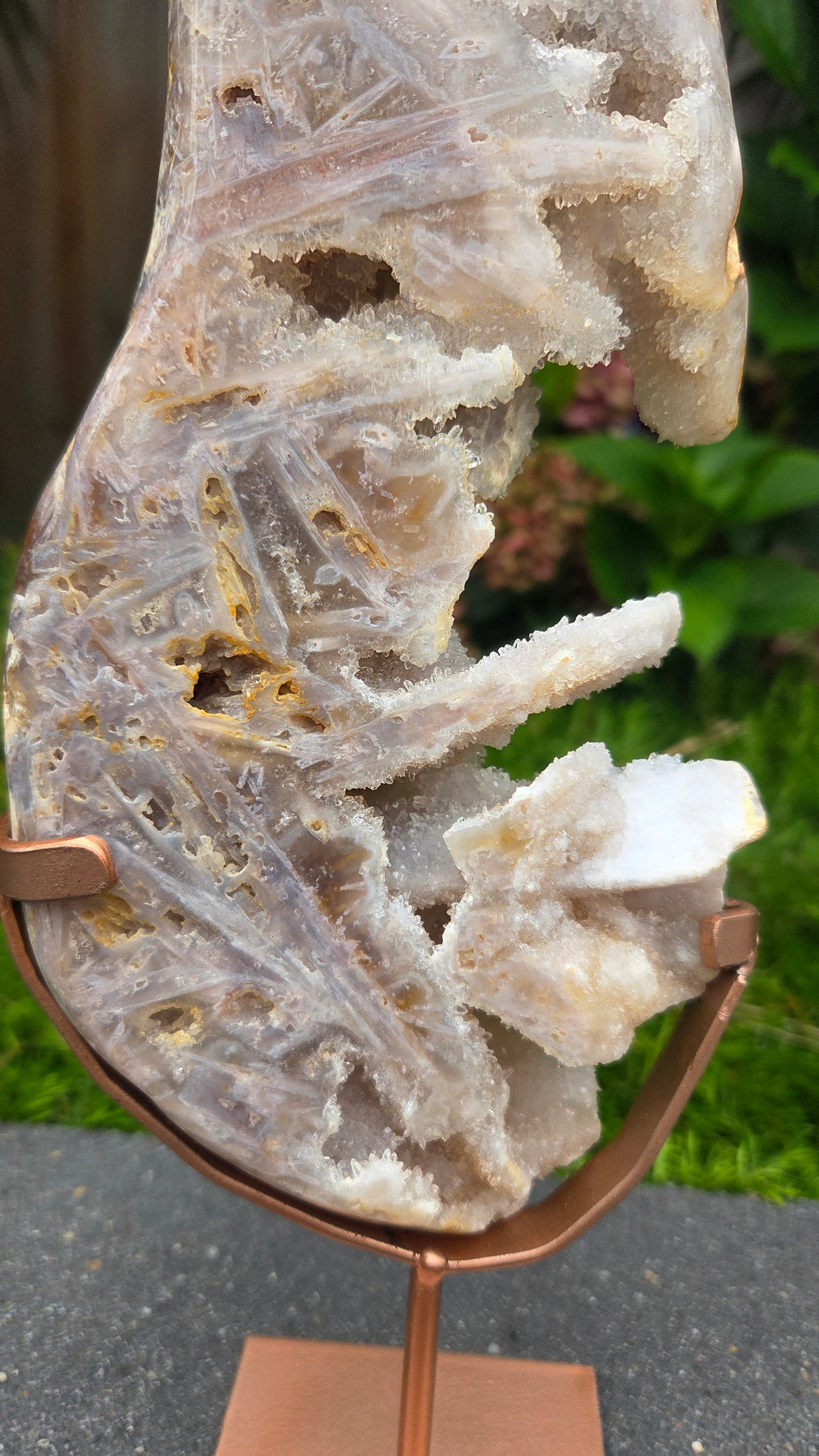 Unieke roze amethist slab