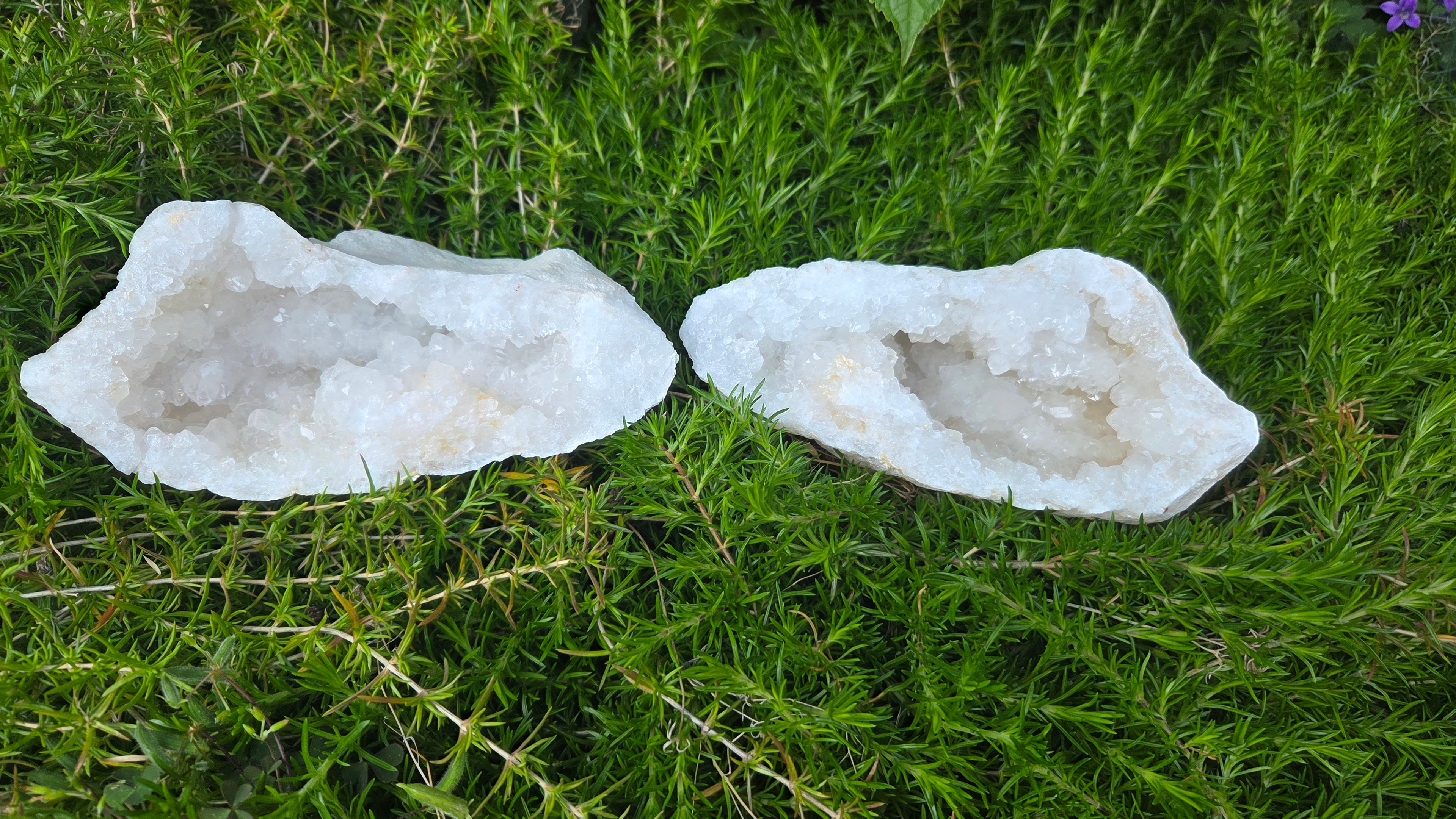 Bergkristal geode set
