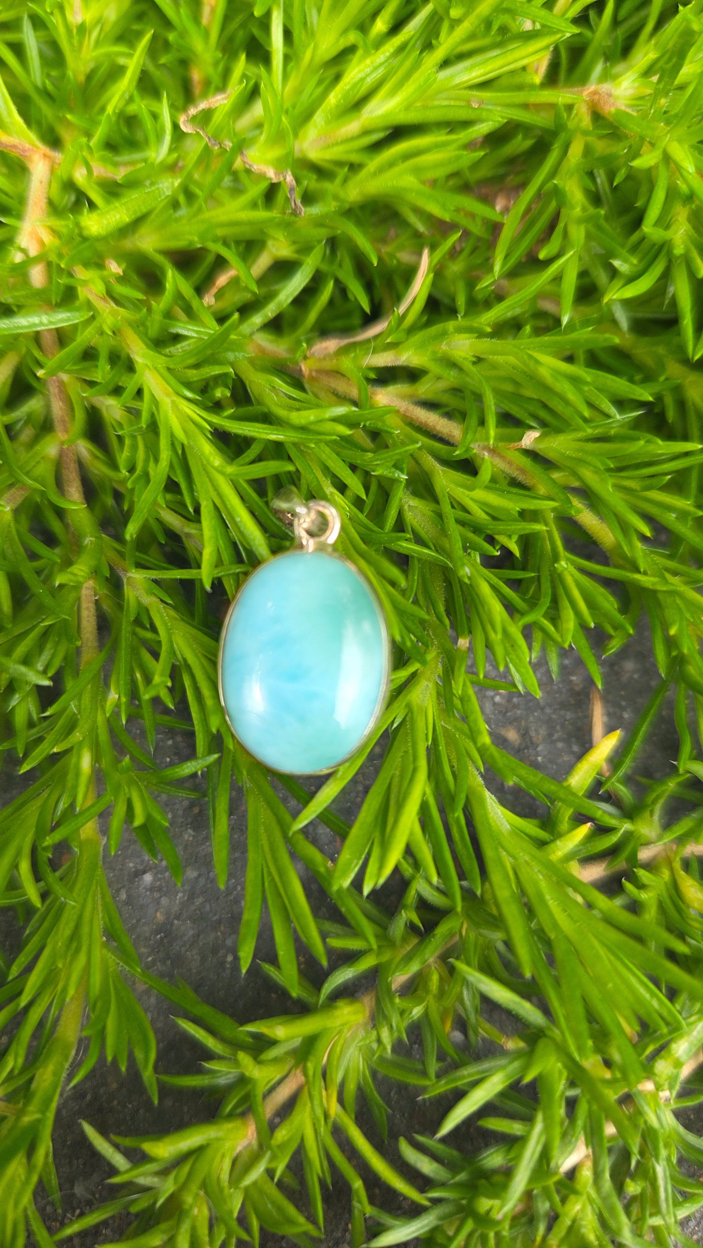 925 zilveren hanger Larimar
