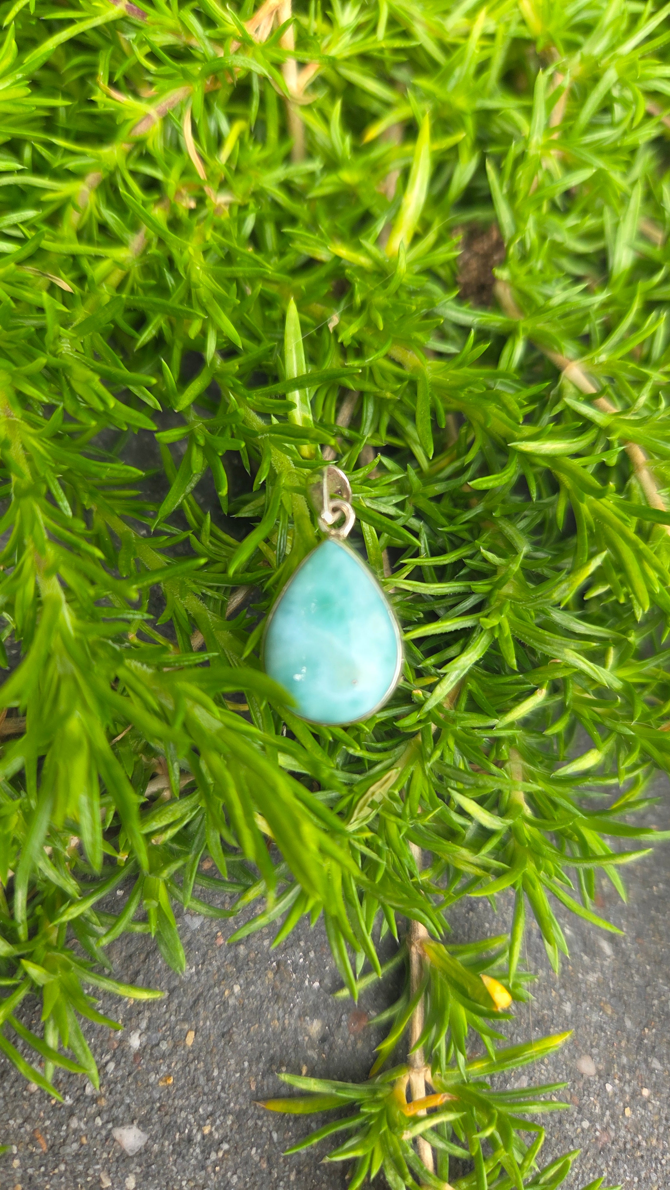 925 zilveren hanger Larimar
