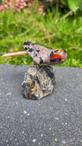 Toermalijn in kwarts vogeltje