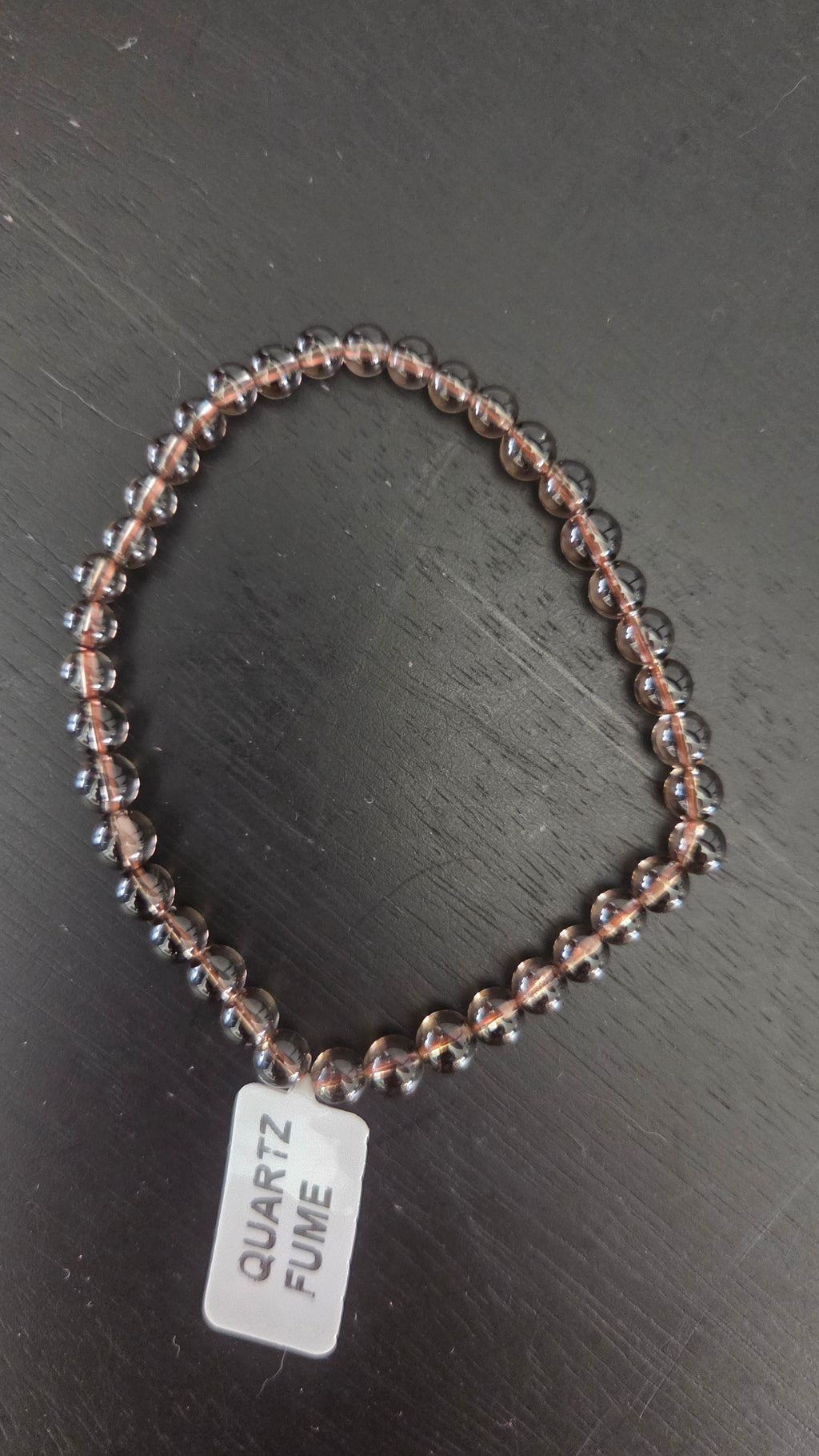 Armband van natuurlijke rookkwarts 'A' 4 mm