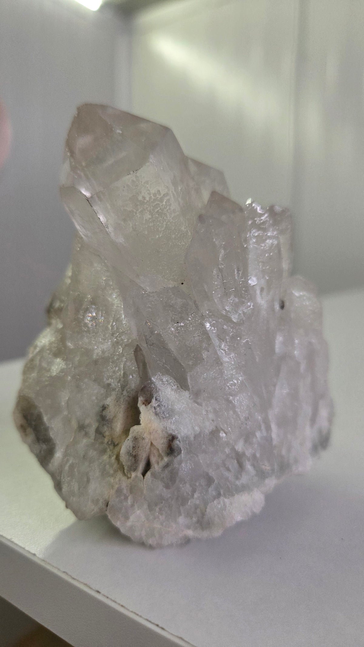 Unieke bergkristal cluster