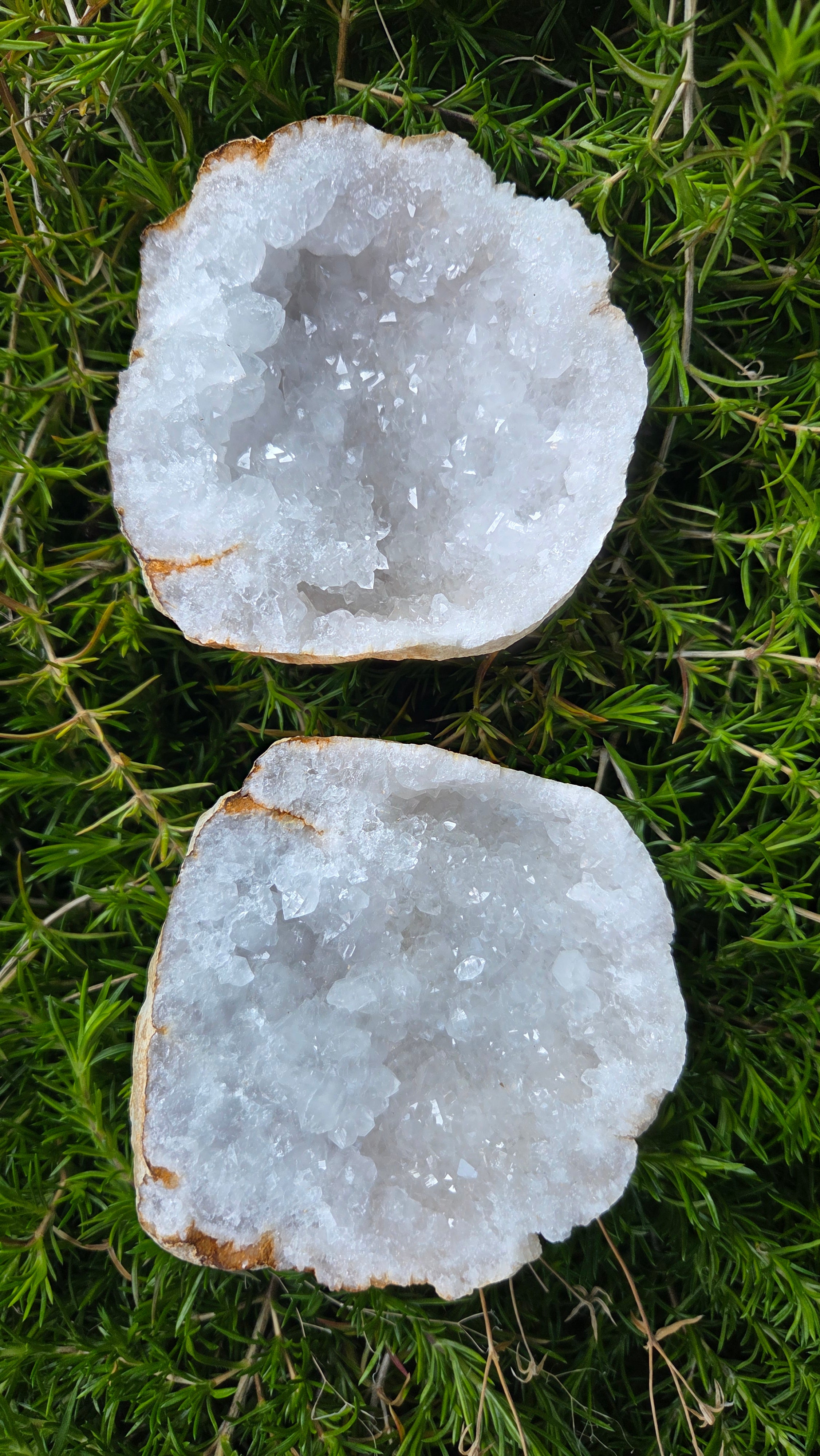 Bergkristal geode set