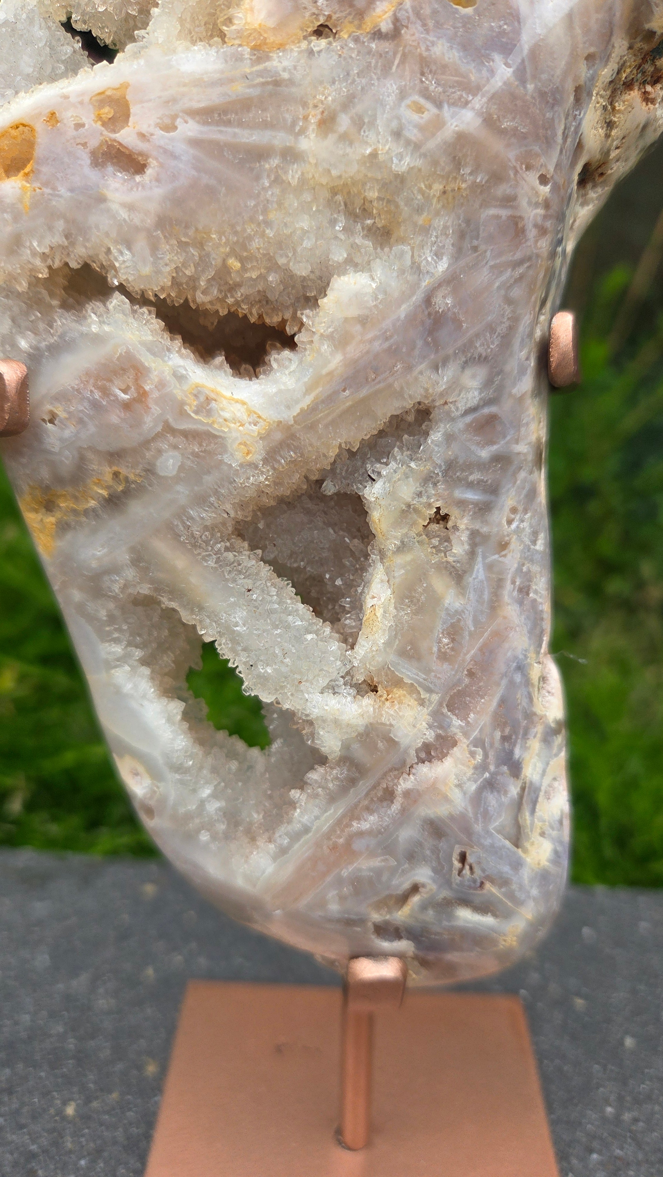 Unieke roze amethist slab