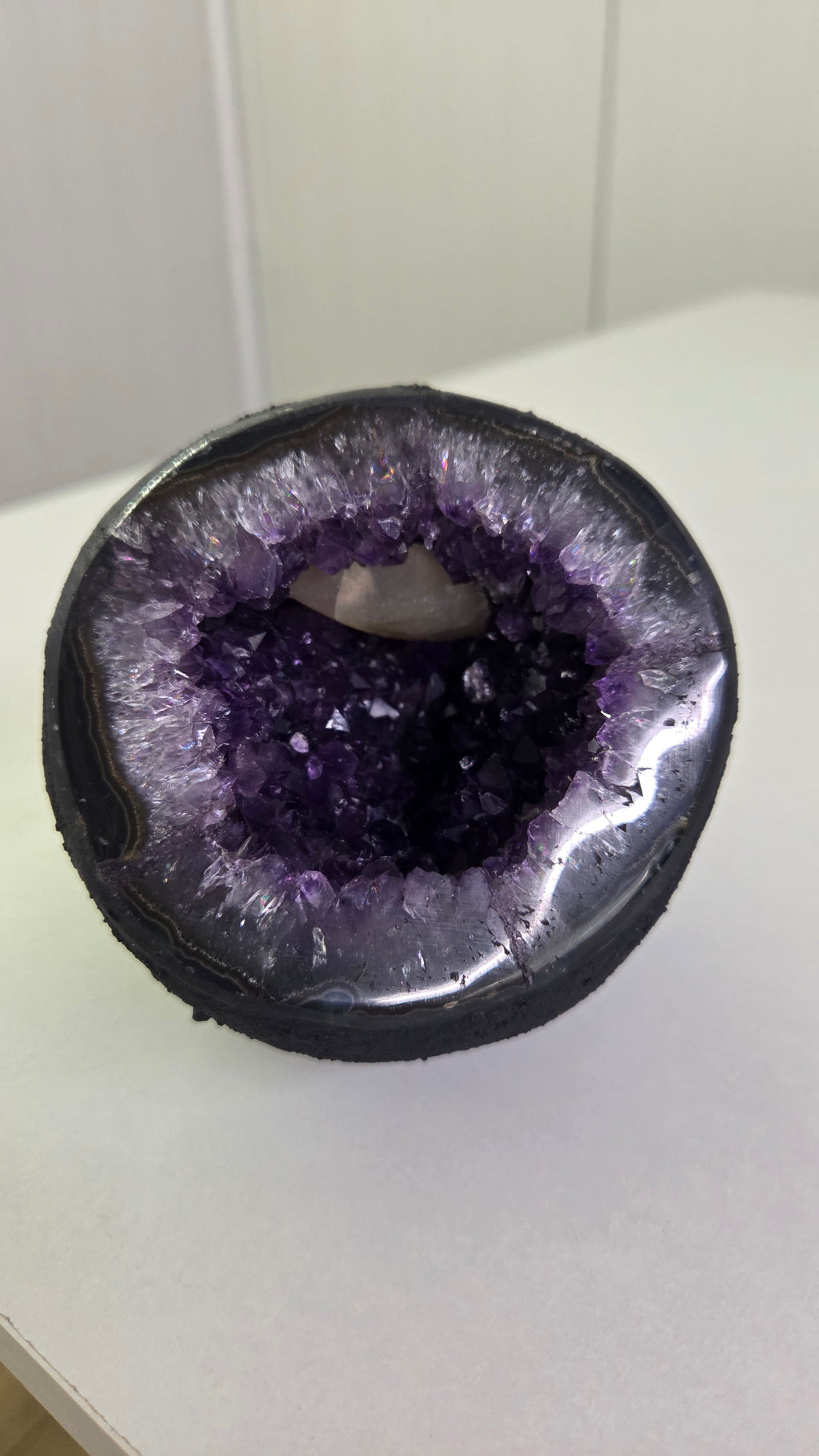 Uruguay Amethist met calciet uniek