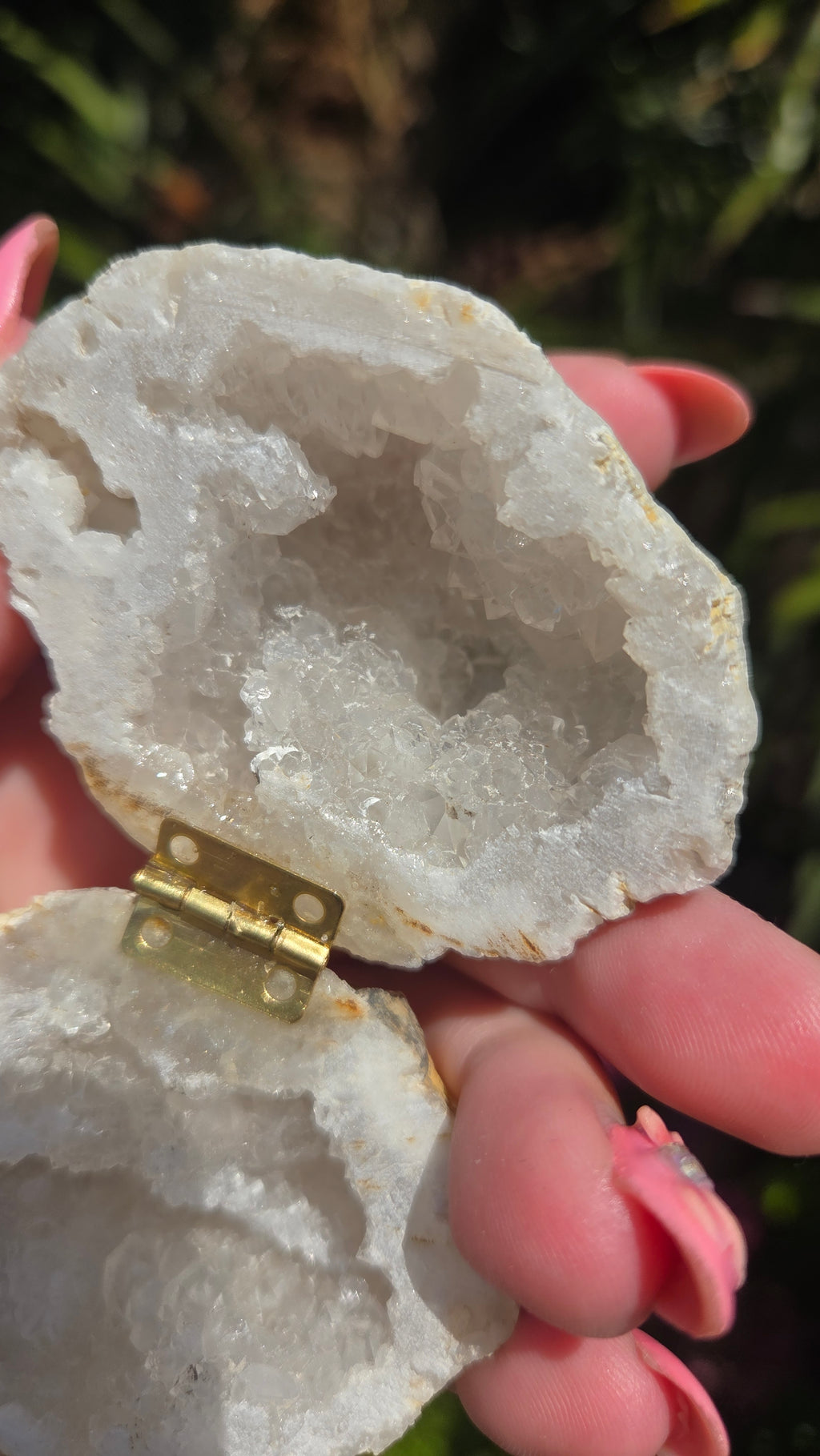 Bergkristal geode doosje