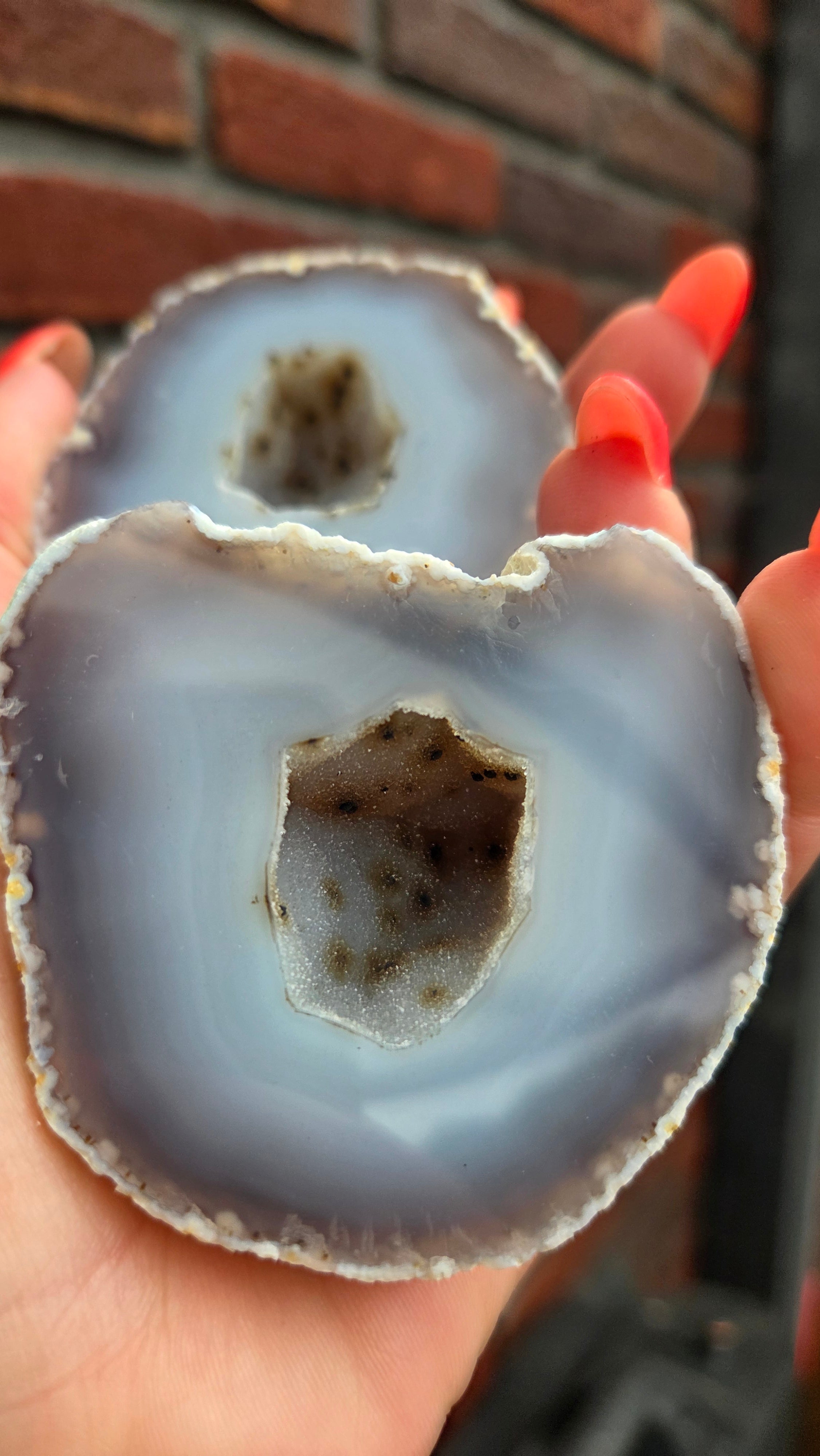Agaat geode paar