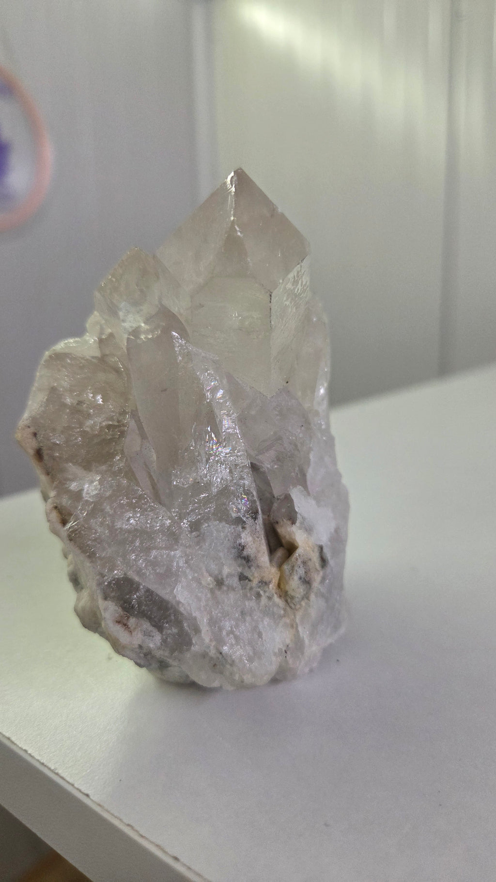 Unieke bergkristal cluster