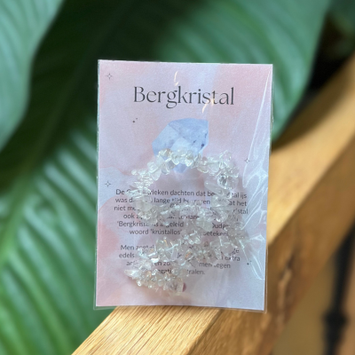 Bergkristal split armband