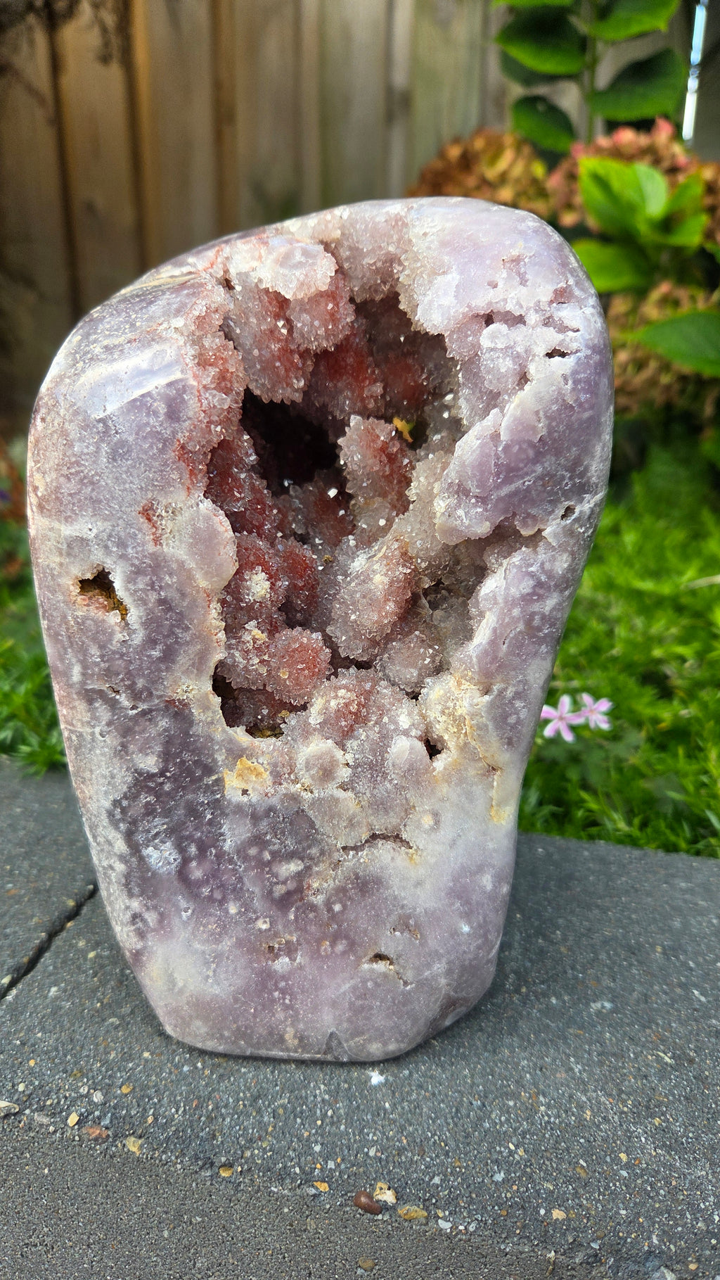 Unieke roze amethist