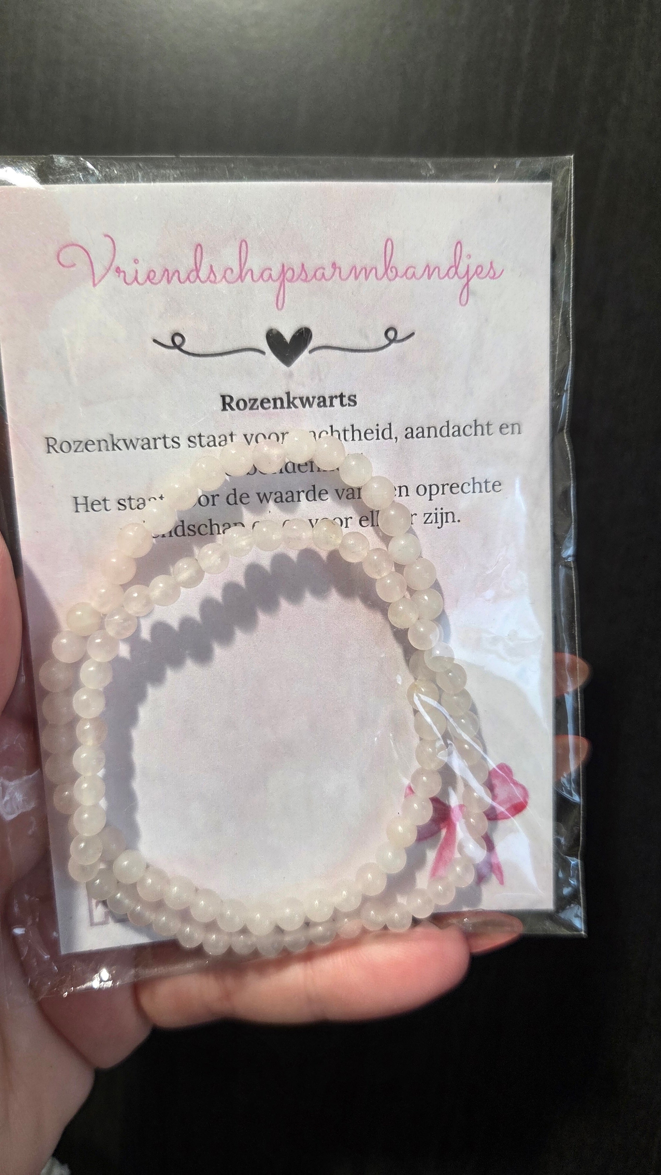 Vriendschapsarmband rozenkwarts