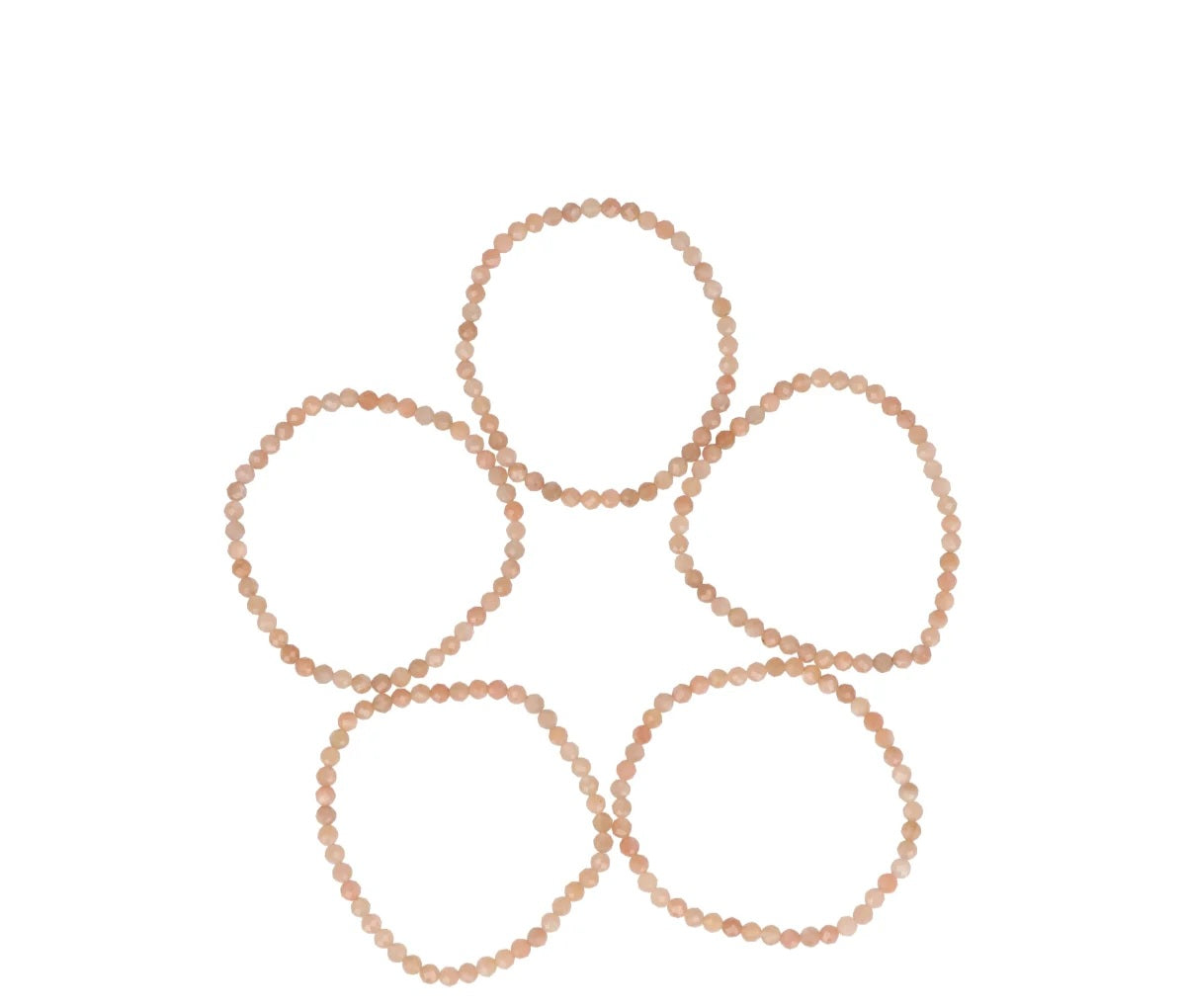 Roze Maansteen Facetarmband | 4 mm