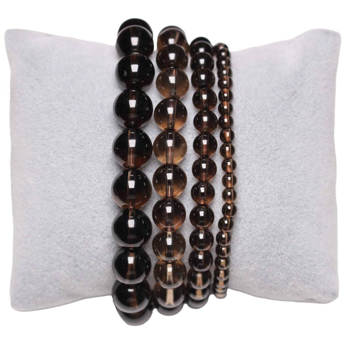 Armband van natuurlijke rookkwarts 'A' 4 mm