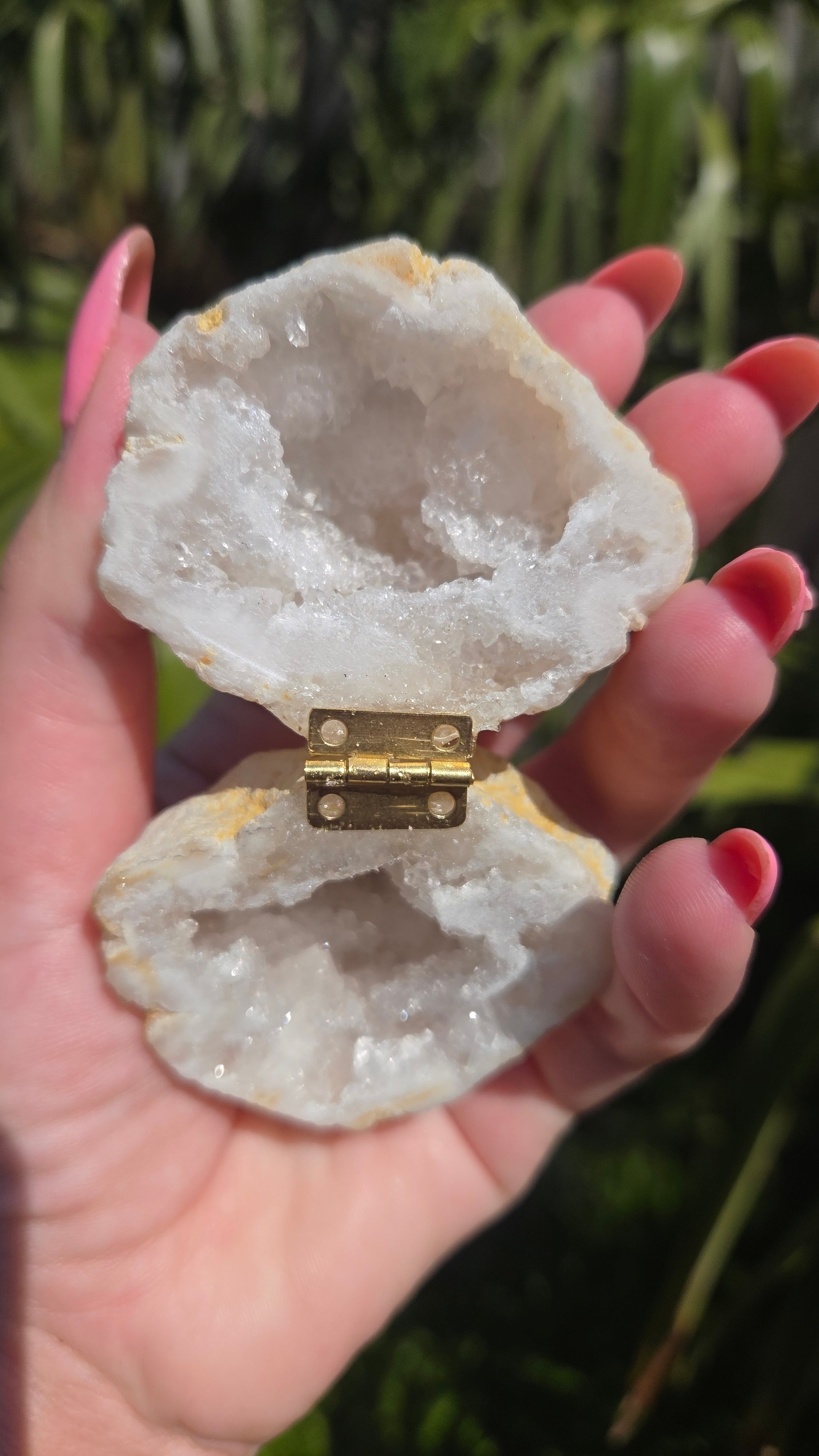 Bergkristal geode doosje