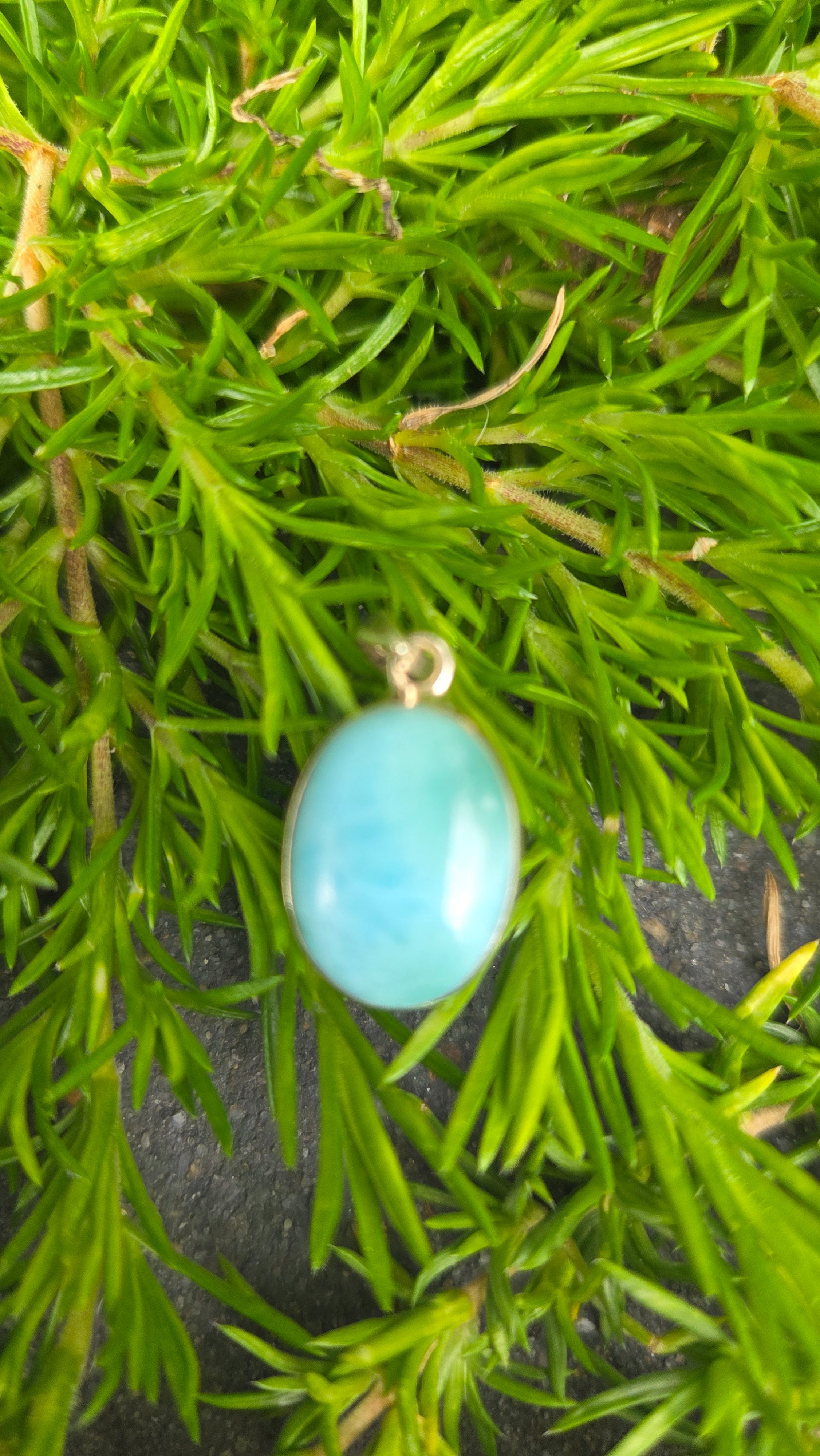 925 zilveren hanger Larimar