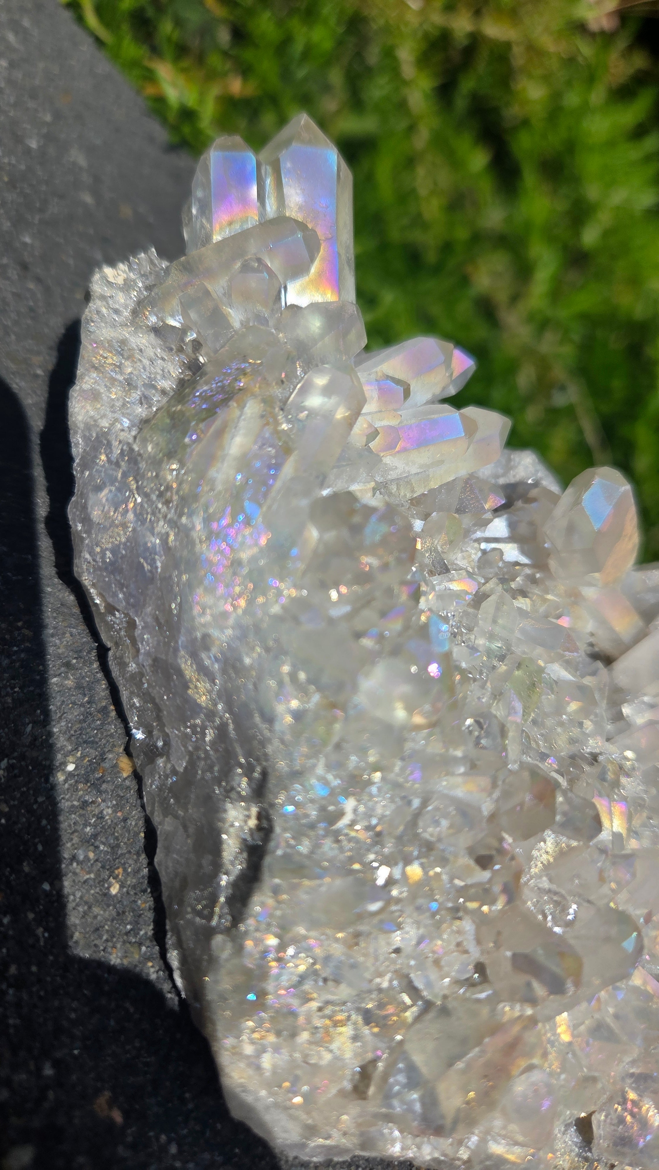 Bergkristal met aura