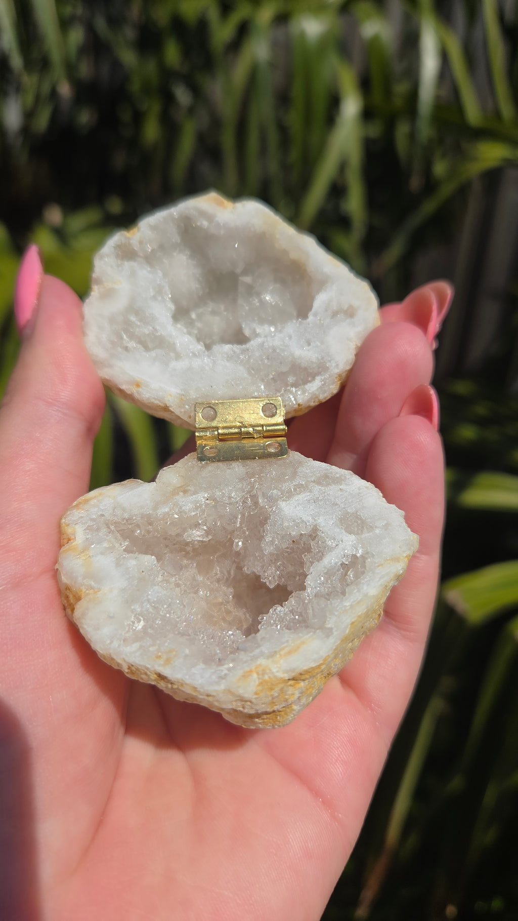 Bergkristal geode doosje